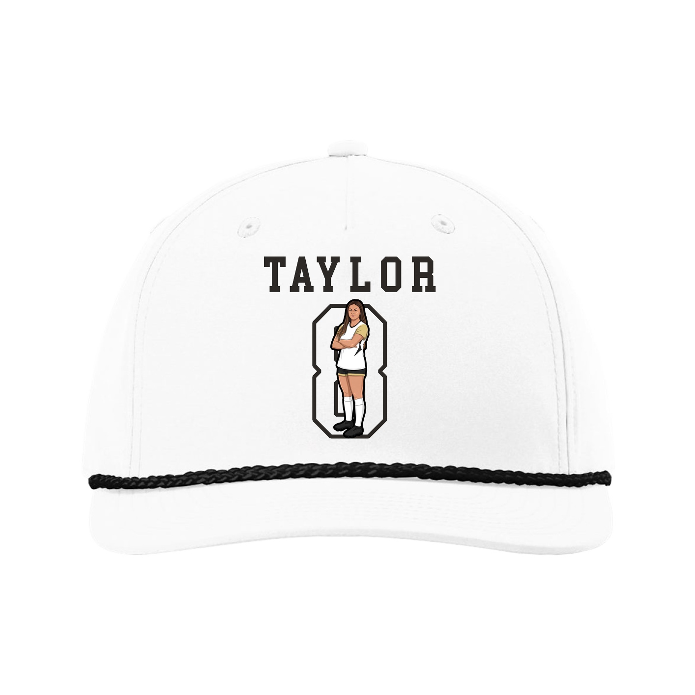 Five-Panel Classic Rope Cap — Shirsey in White