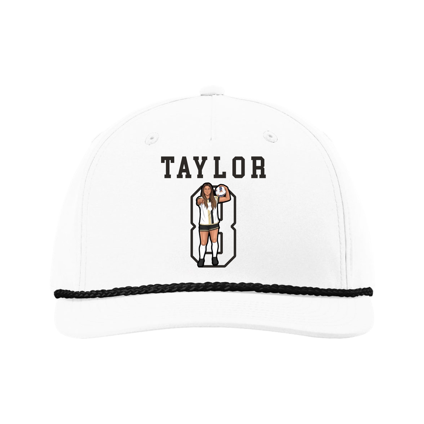 Five-Panel Classic Rope Cap — Shirsey in White