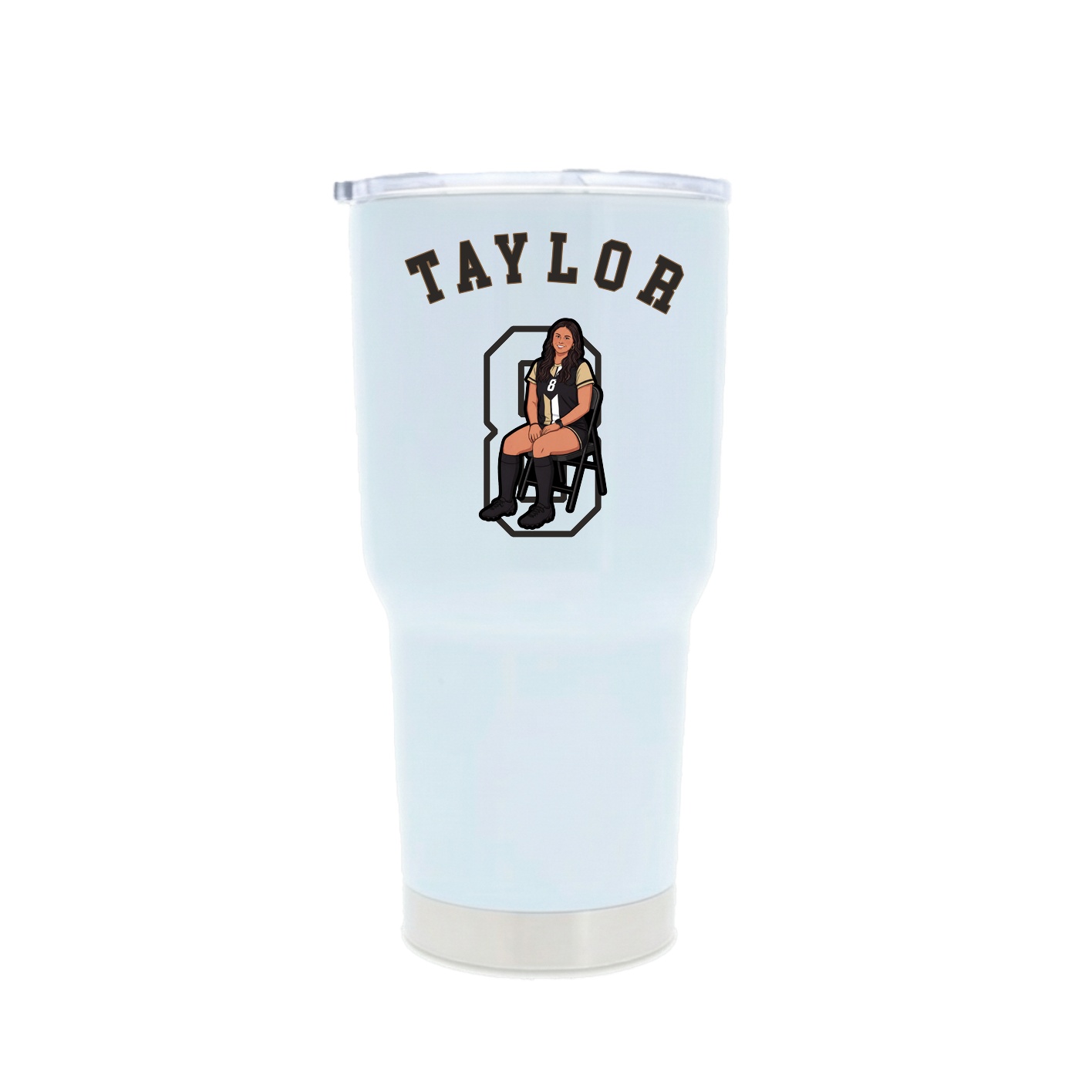 30oz Stainless Steel Tumbler — Shirsey Arch in White
