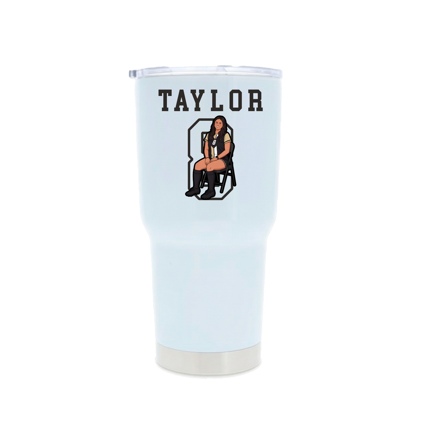 30oz Stainless Steel Tumbler — Shirsey in White