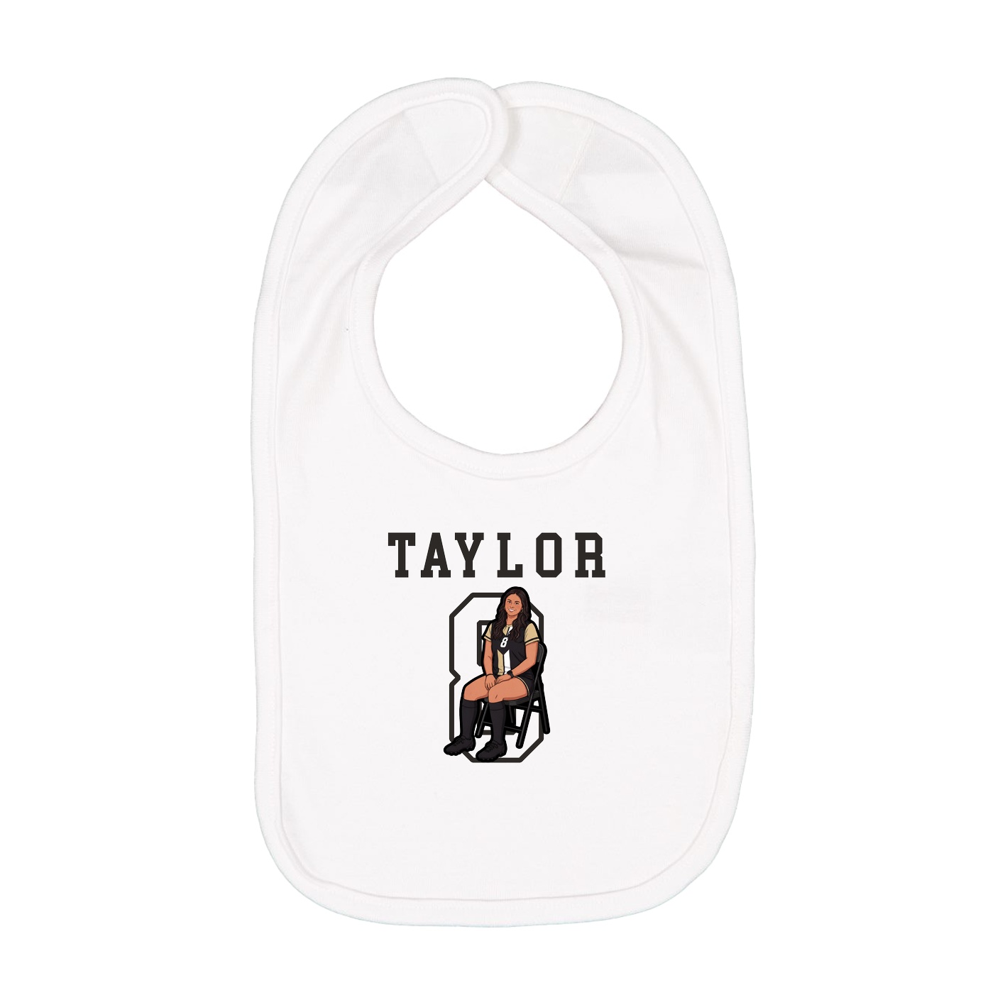 Infant Bib — Shirsey in White