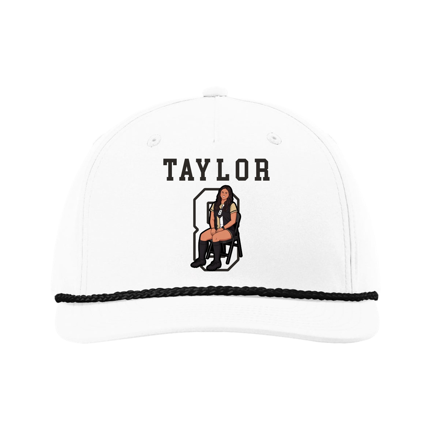 Five-Panel Classic Rope Cap — Shirsey in White