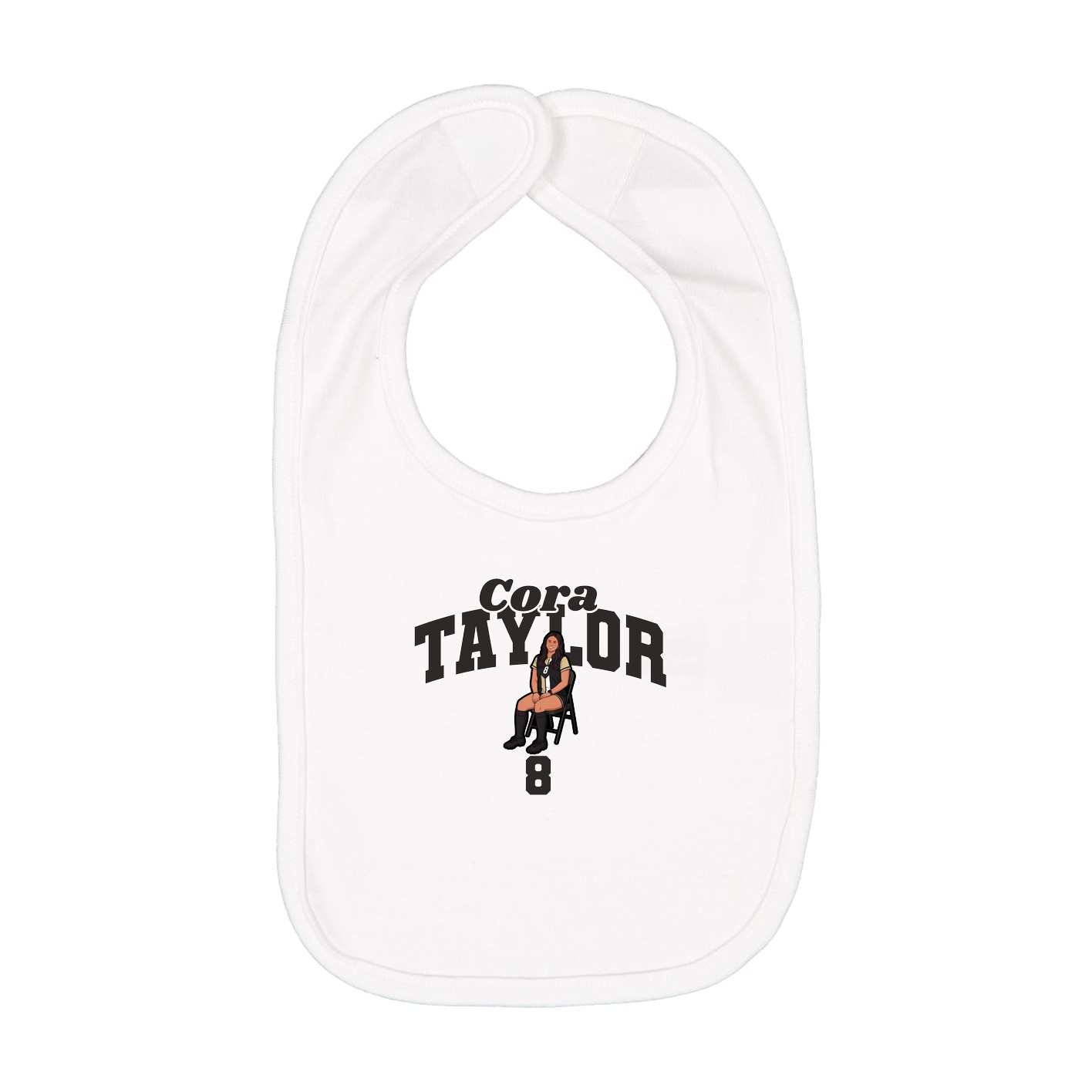 Infant Bib — Signature Arch in White