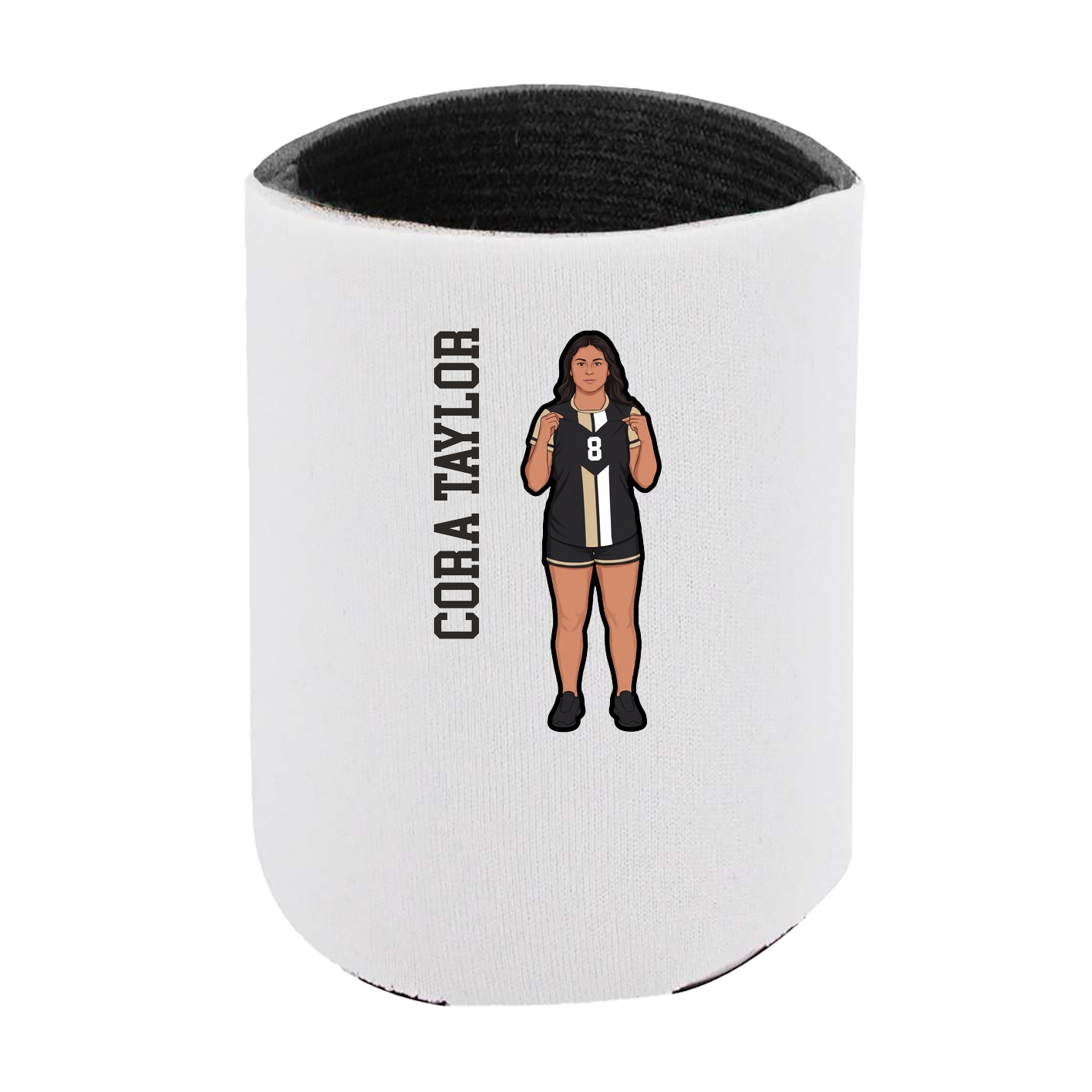 Can Holder — Name Vertical in White