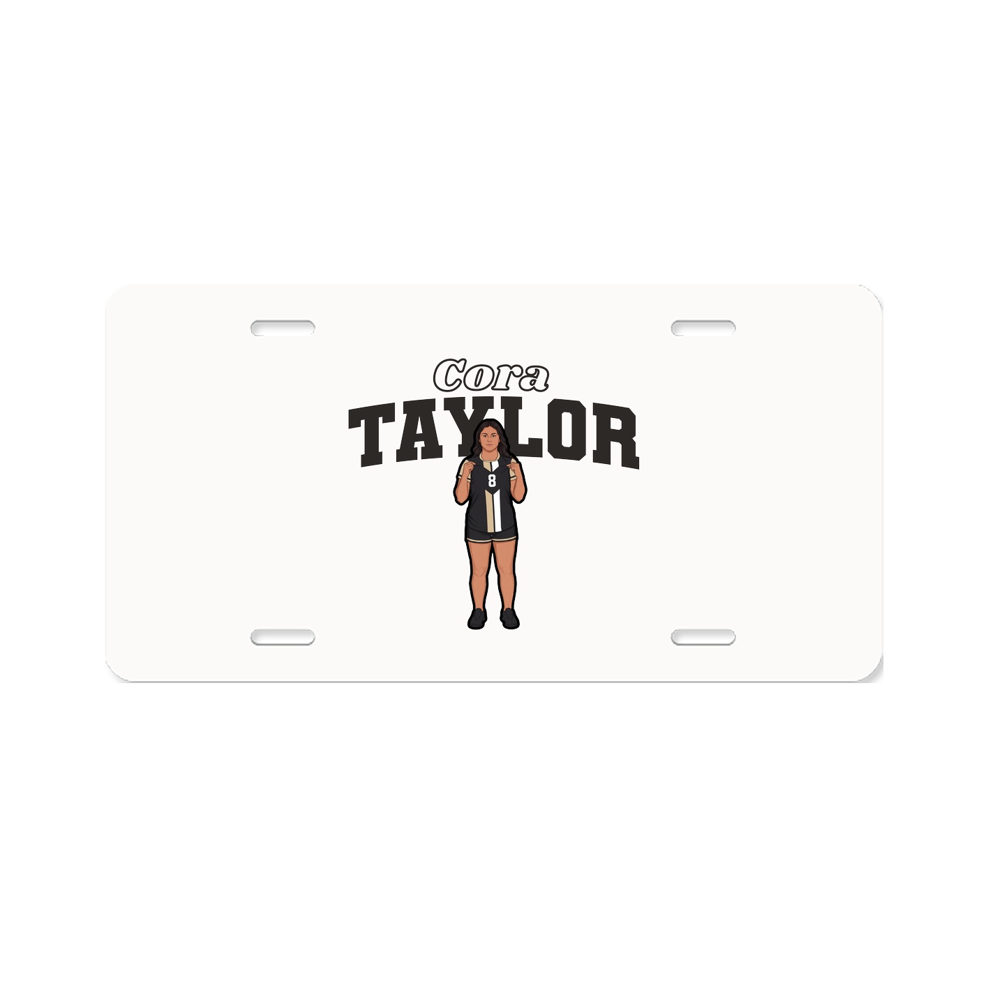 License Plate — Name Arch in Classic