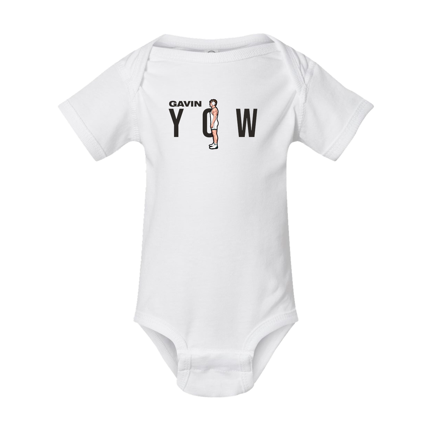 Baby Onesie — Player Name in White