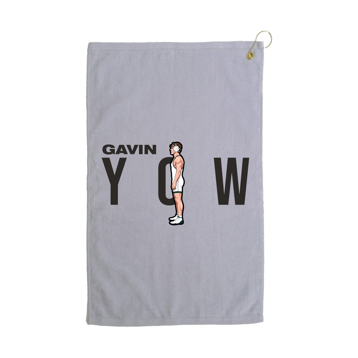 Golf Towel — Player Name in Grey