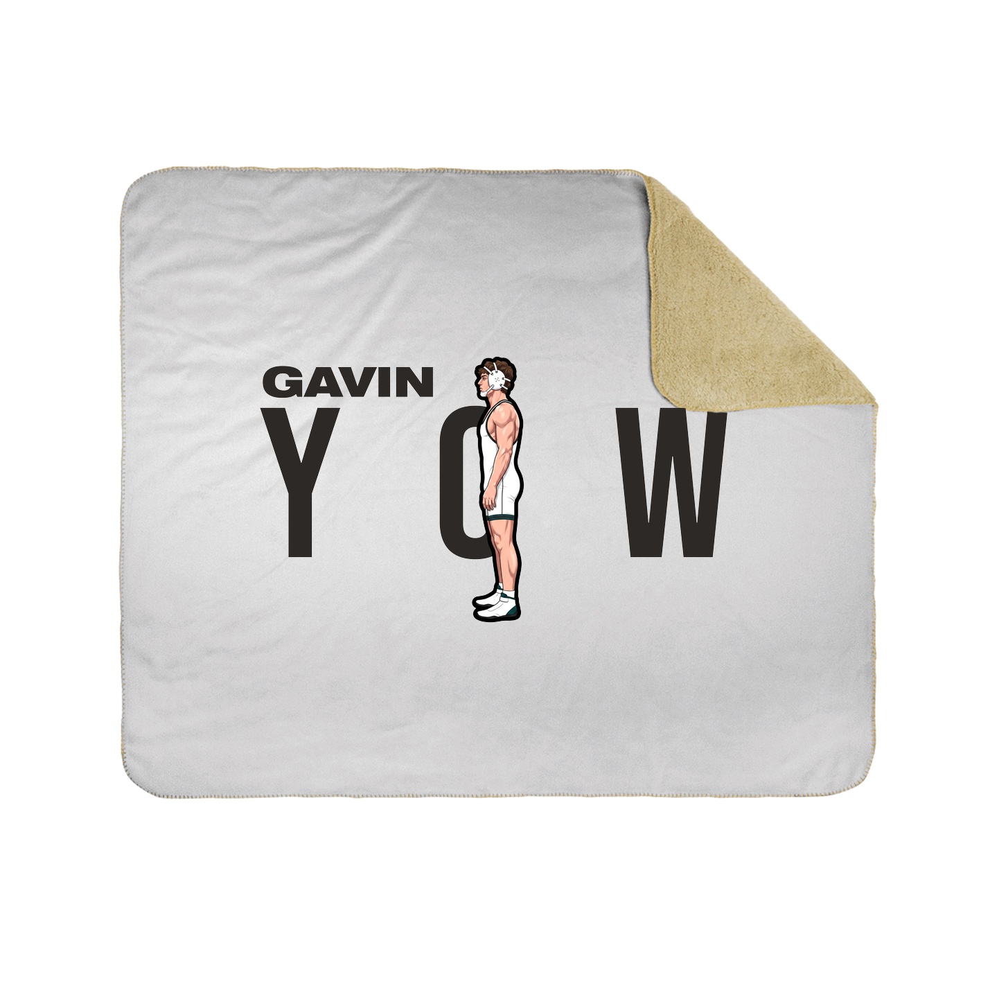 Throw Blanket — Player Name in White