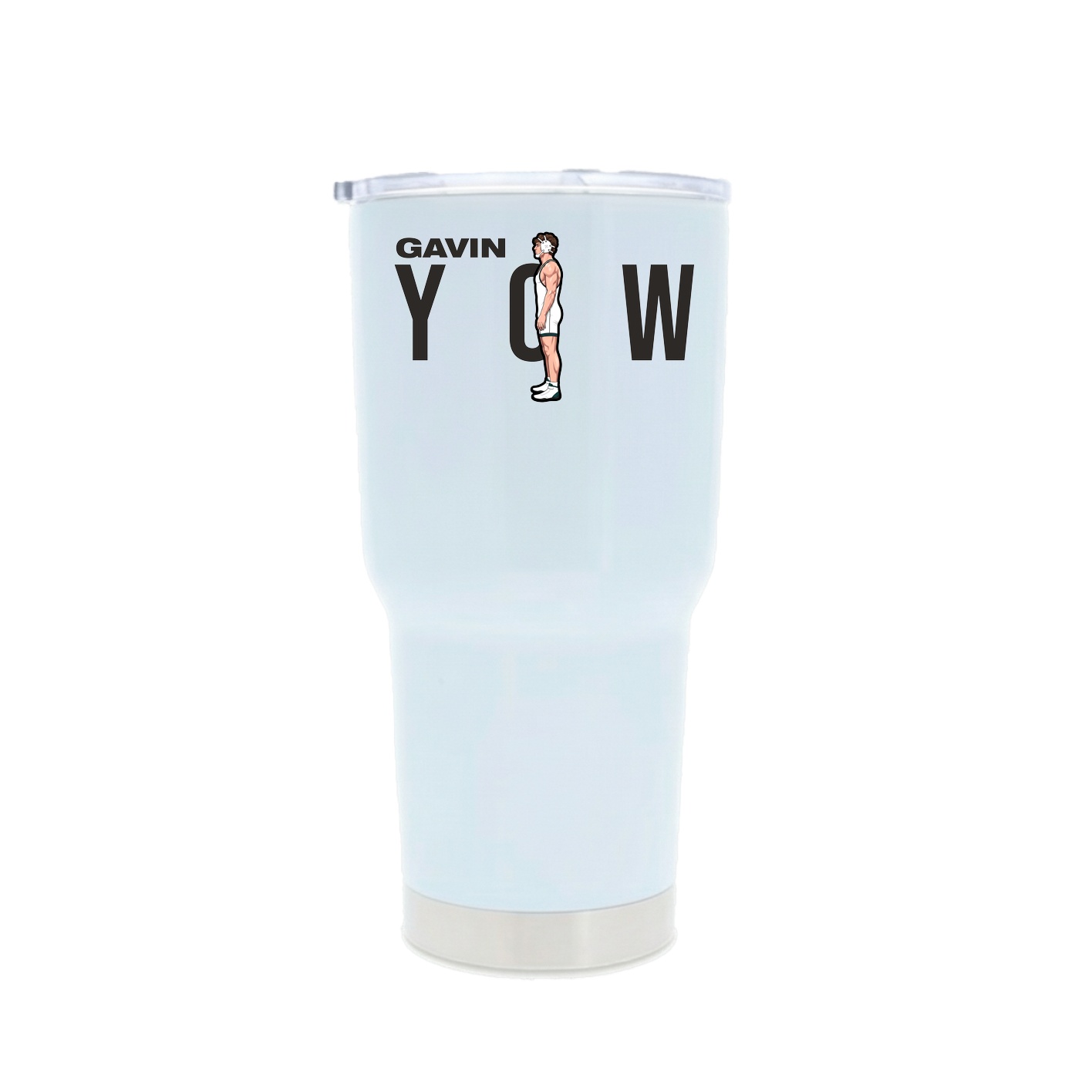 30oz Stainless Steel Tumbler — Player Name in White