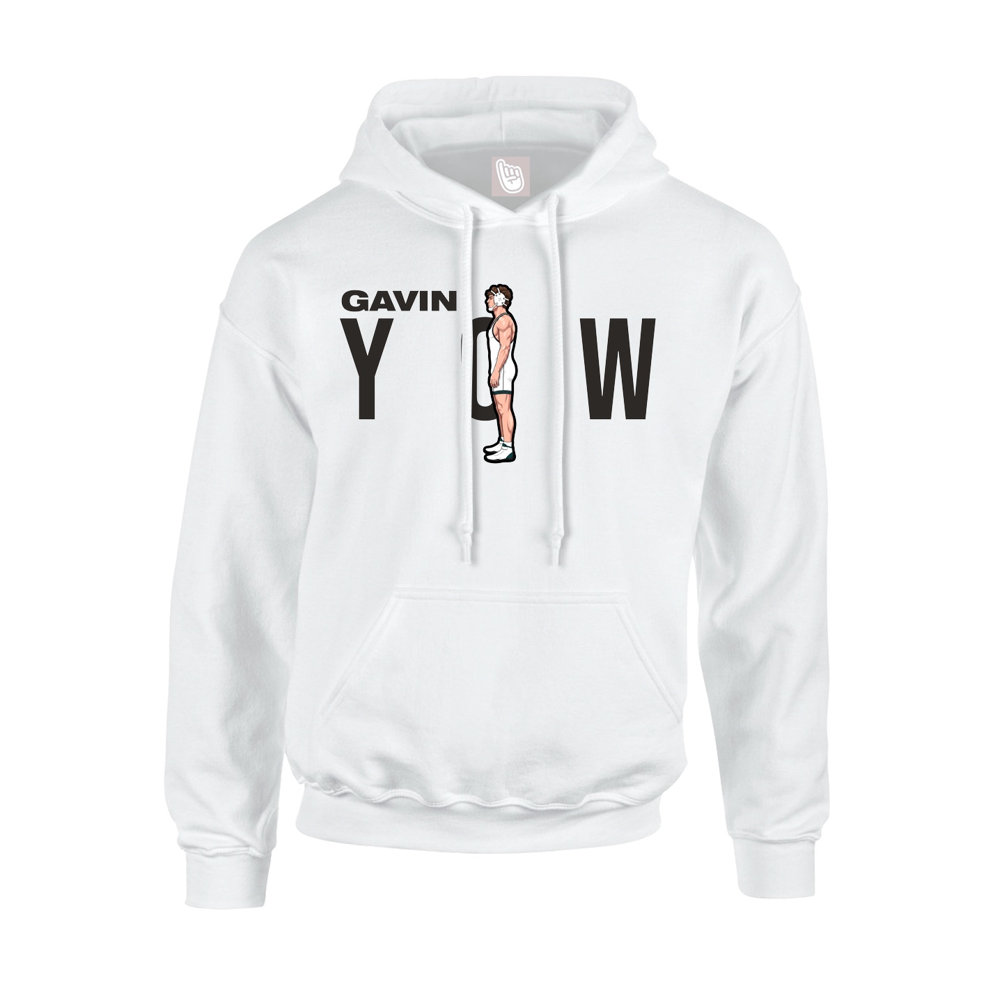 Youth Hoodie — Player Name in White