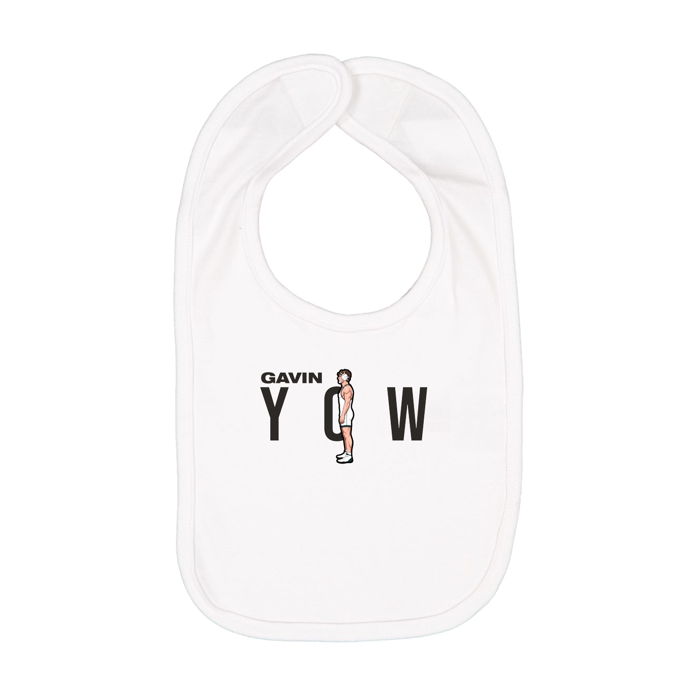 Infant Bib — Player Name in White
