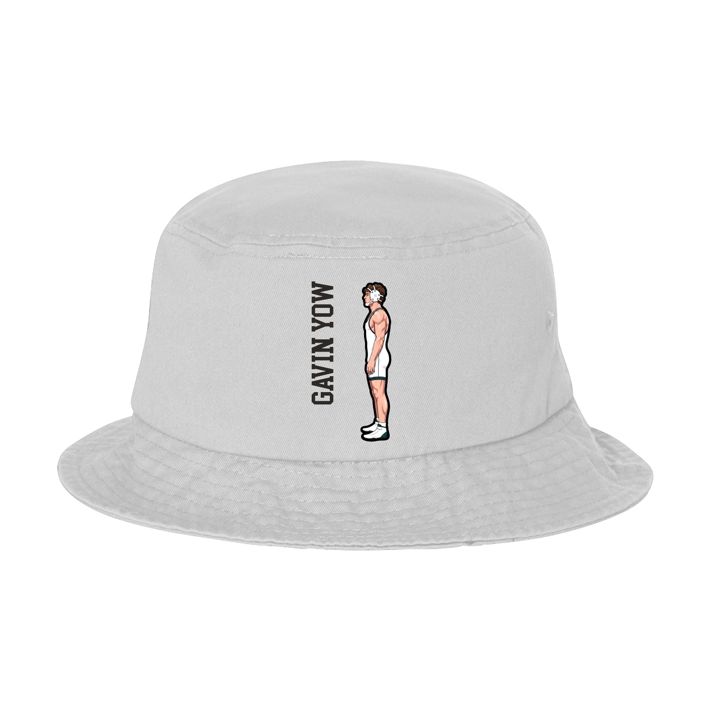 Bucket Cap — Name Vertical in White
