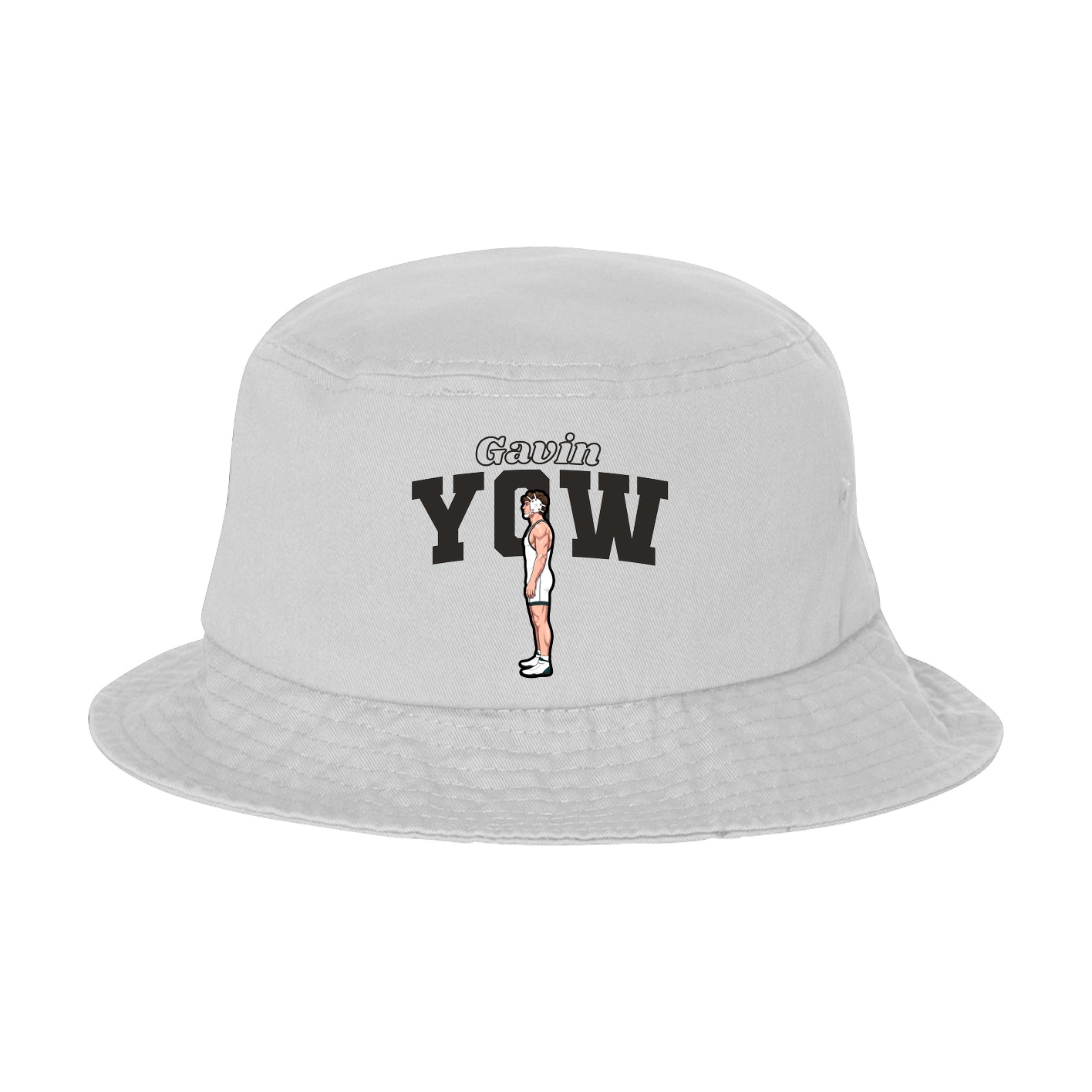 Bucket Cap — Name Arch in White