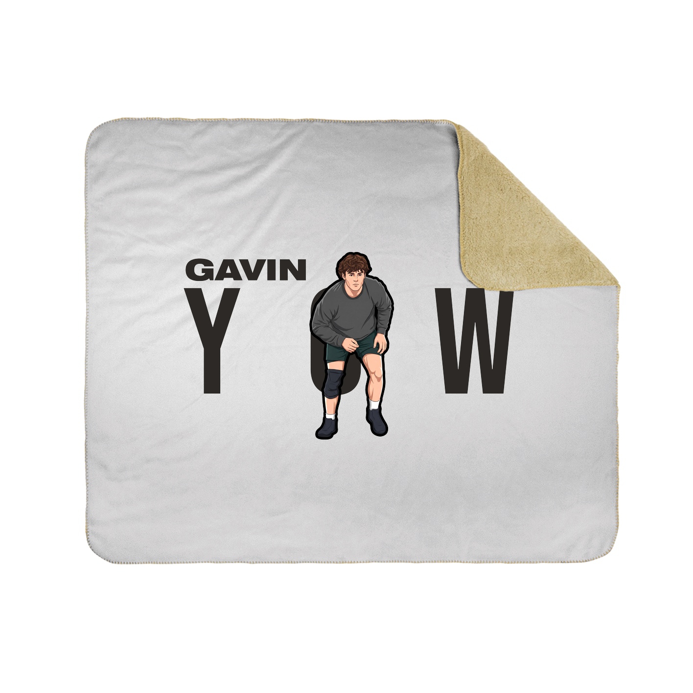 Throw Blanket — Player Name in White