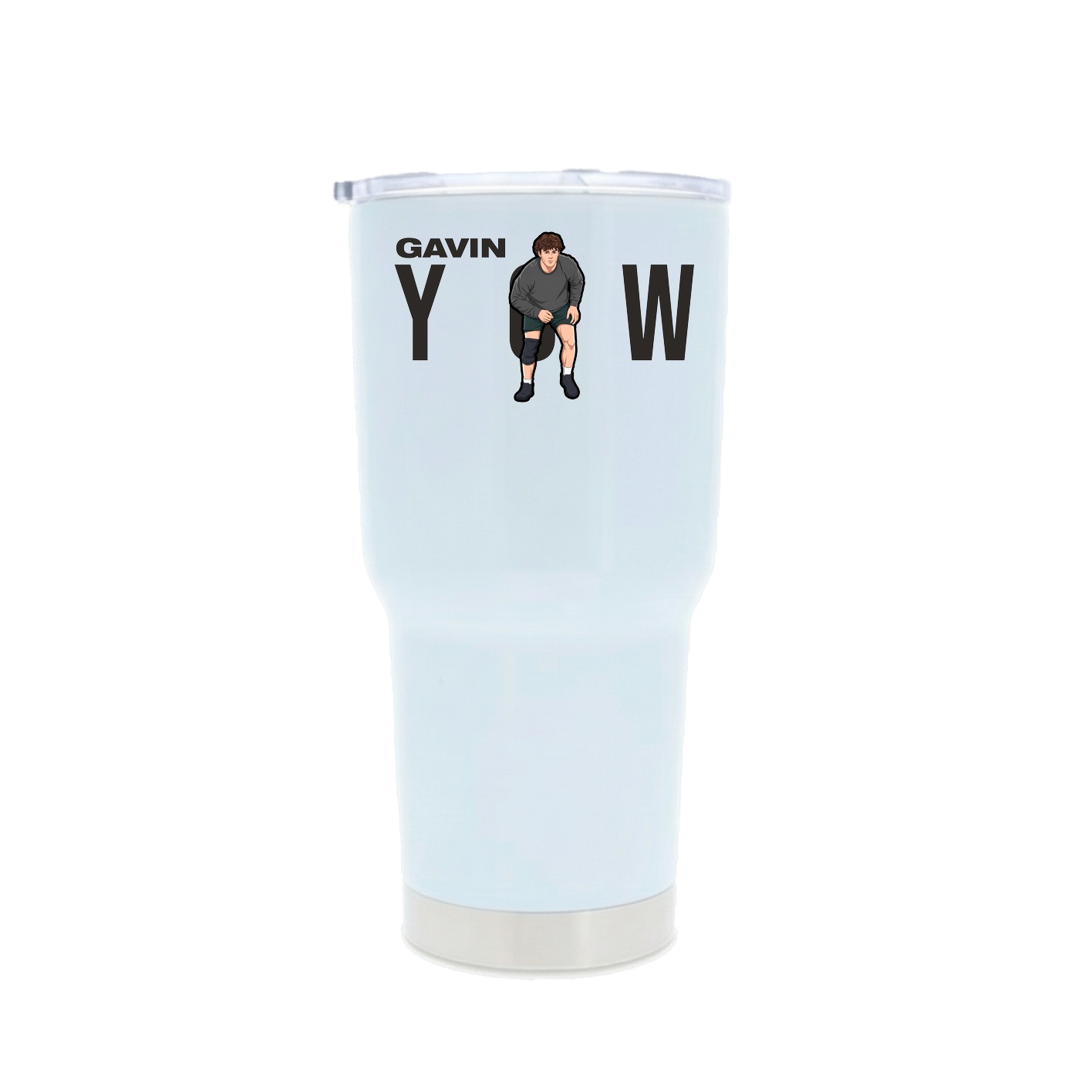 30oz Stainless Steel Tumbler — Player Name in White