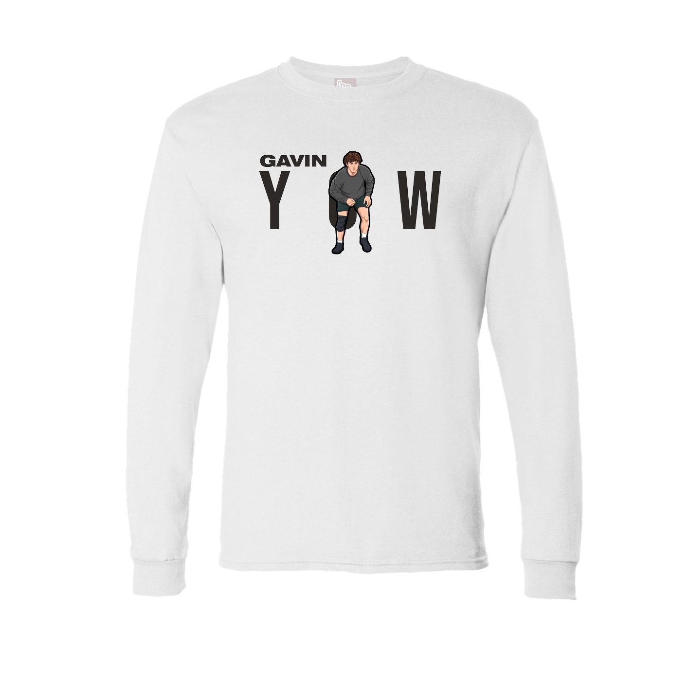 Long Sleeve Tee — Player Name in White