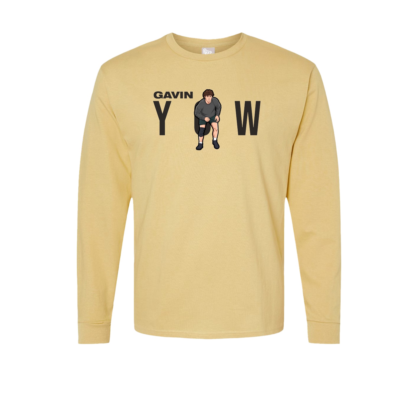 Long Sleeve Tee — Player Name in Vegas Gold