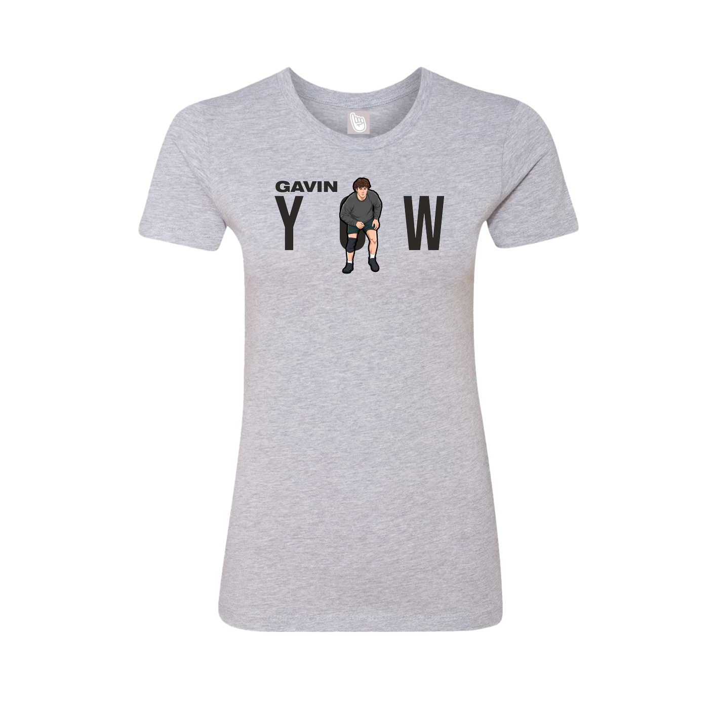 Womens Tee — Player Name in Grey