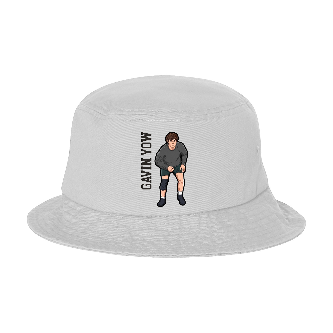 Bucket Cap — Name Vertical in White