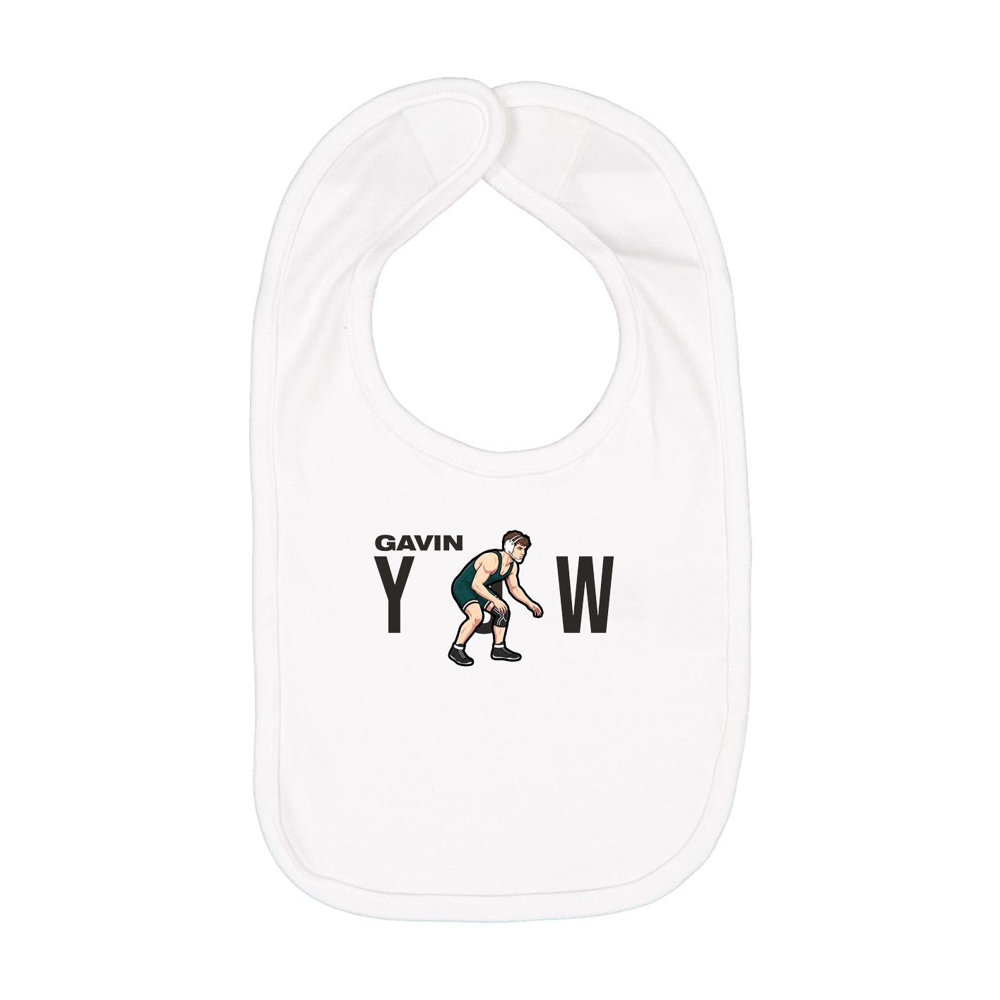 Infant Bib — Player Name in White