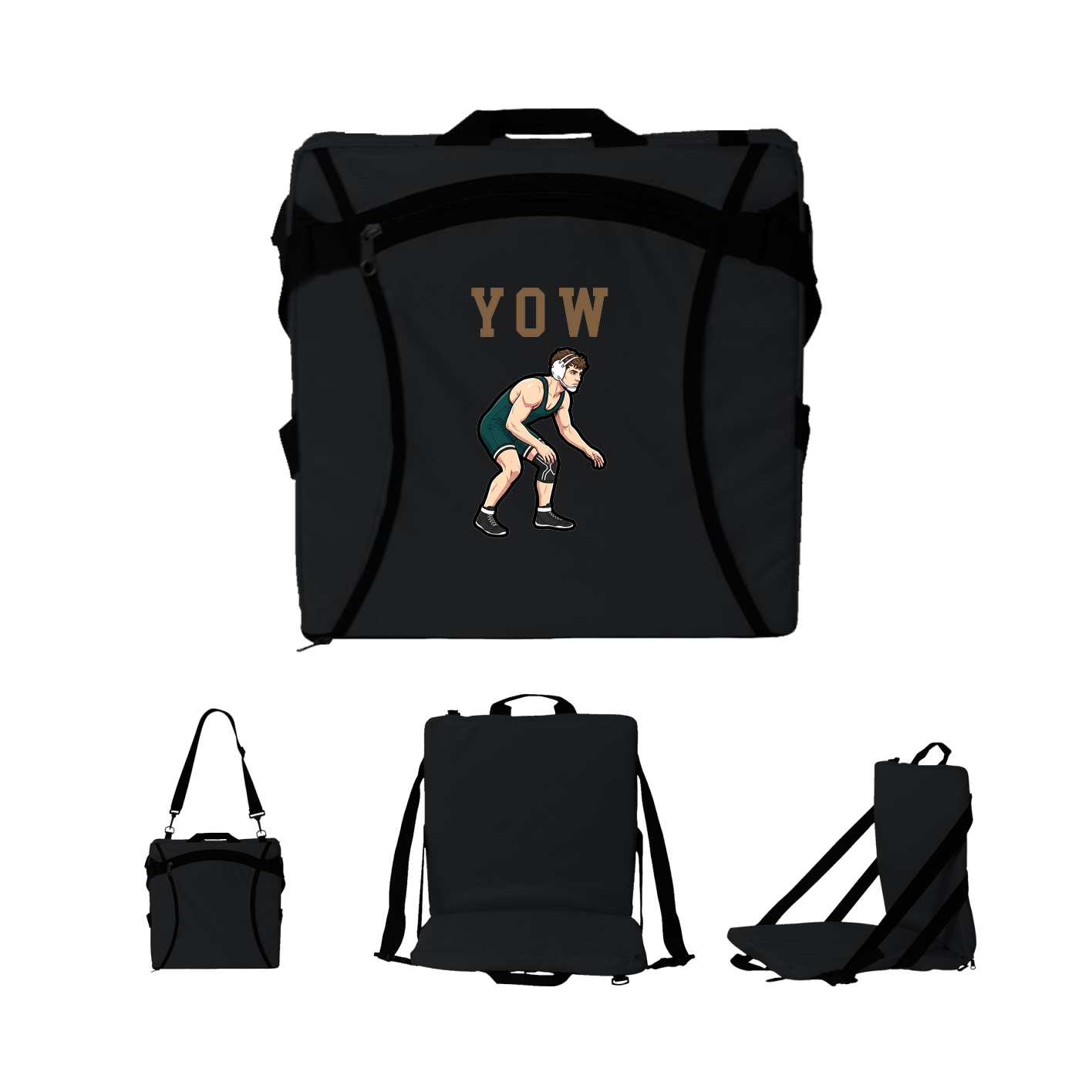 Folding Stadium Seat — Shirsey in Black