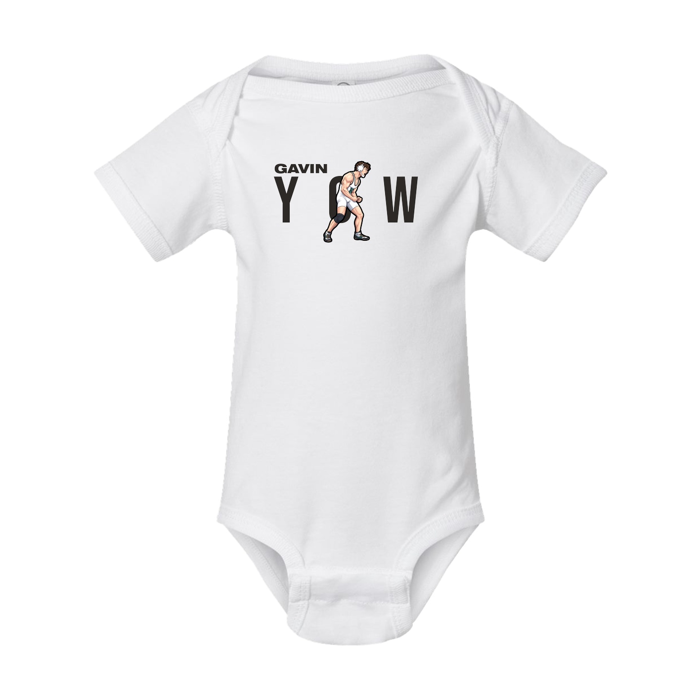 Baby Onesie — Player Name in White