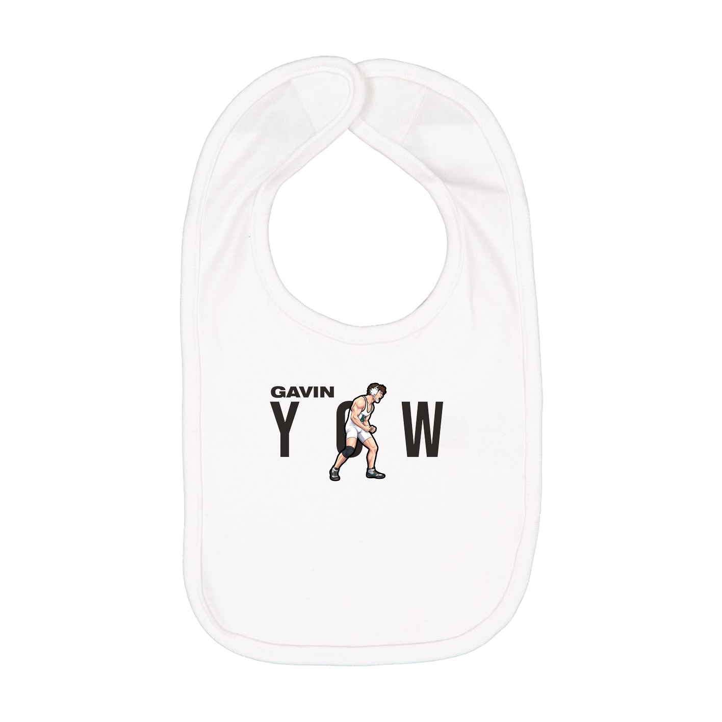 Infant Bib — Player Name in White