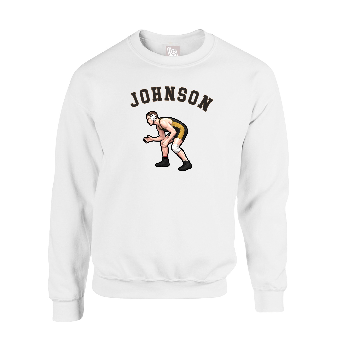 Fleece Crew — Shirsey Arch in White
