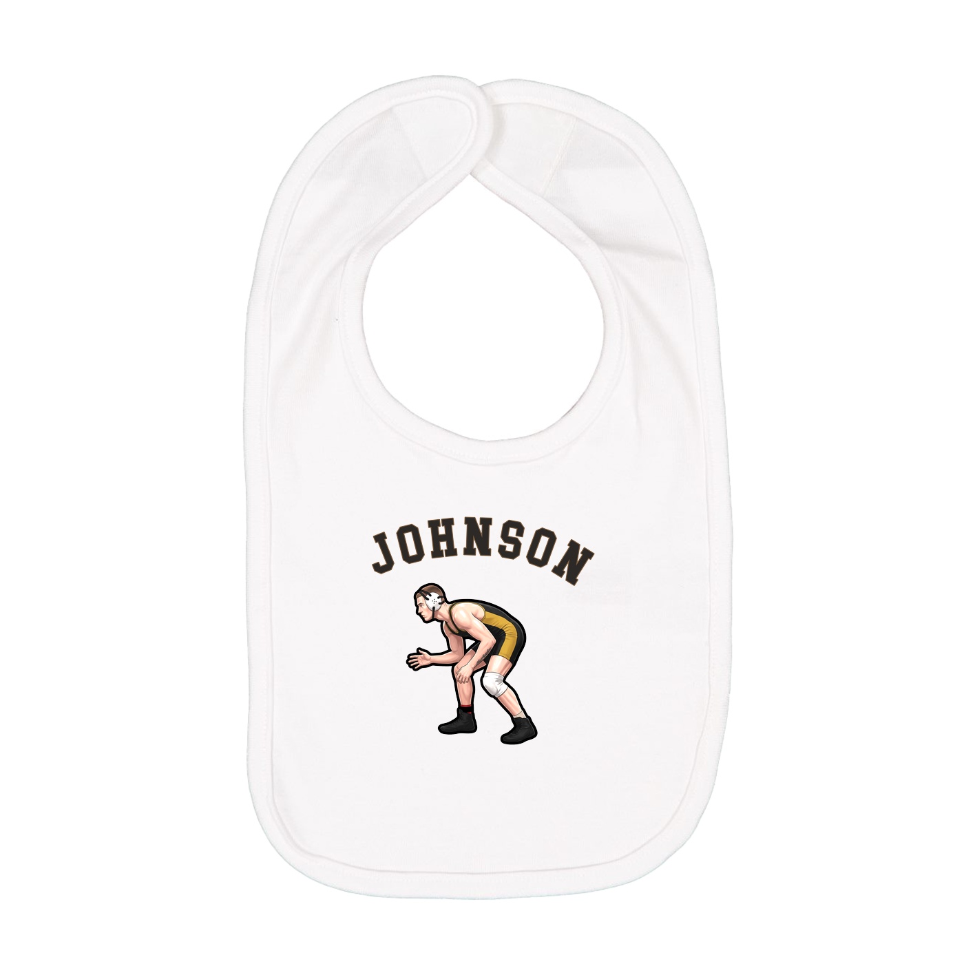 Infant Bib — Shirsey Arch in White
