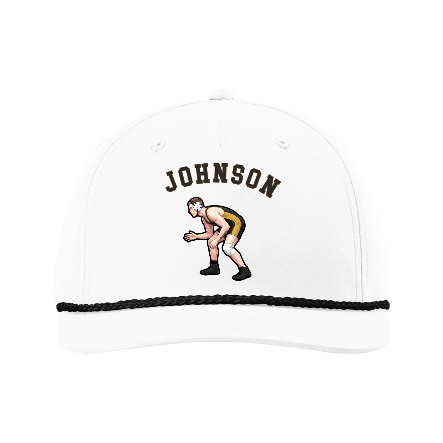 Five-Panel Classic Rope Cap — Shirsey Arch in White