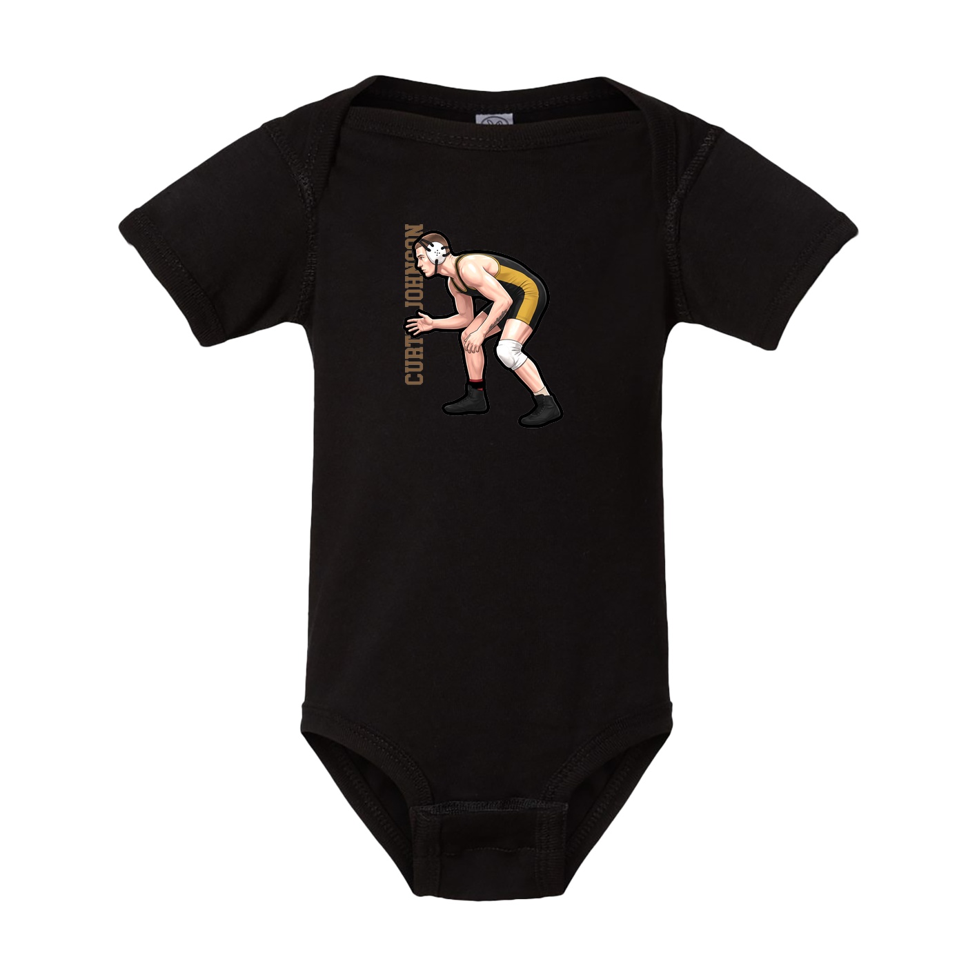 Baby Onesie — Name Vertical in Black