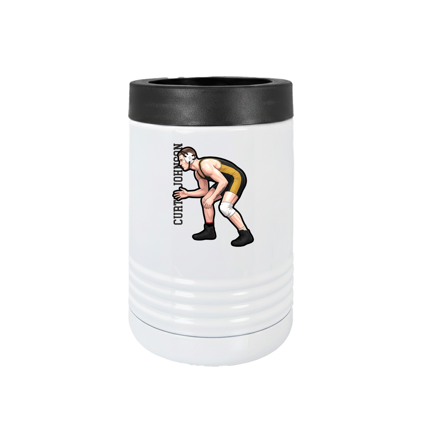 Beverage Holder — Name Vertical in White