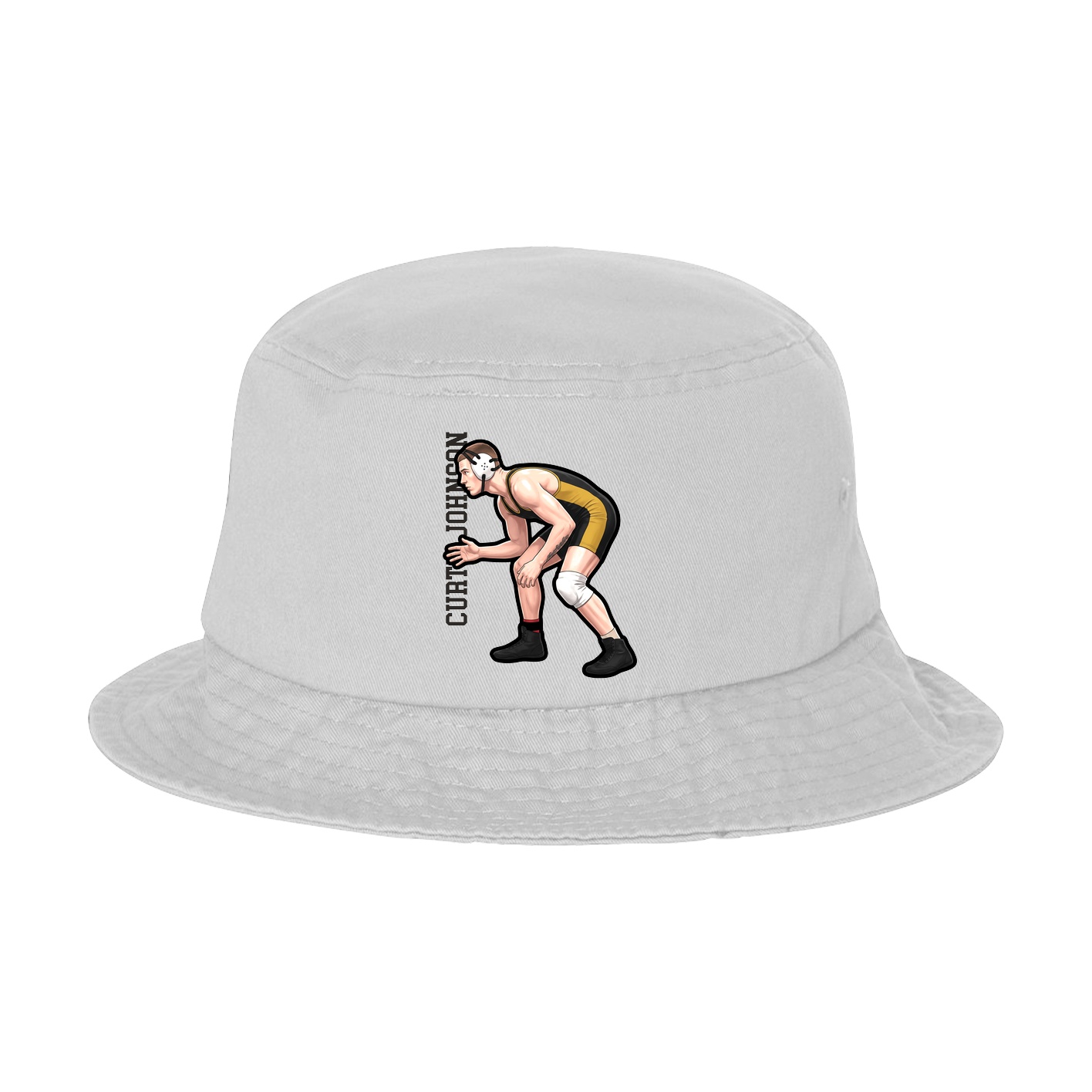 Bucket Cap — Name Vertical in White