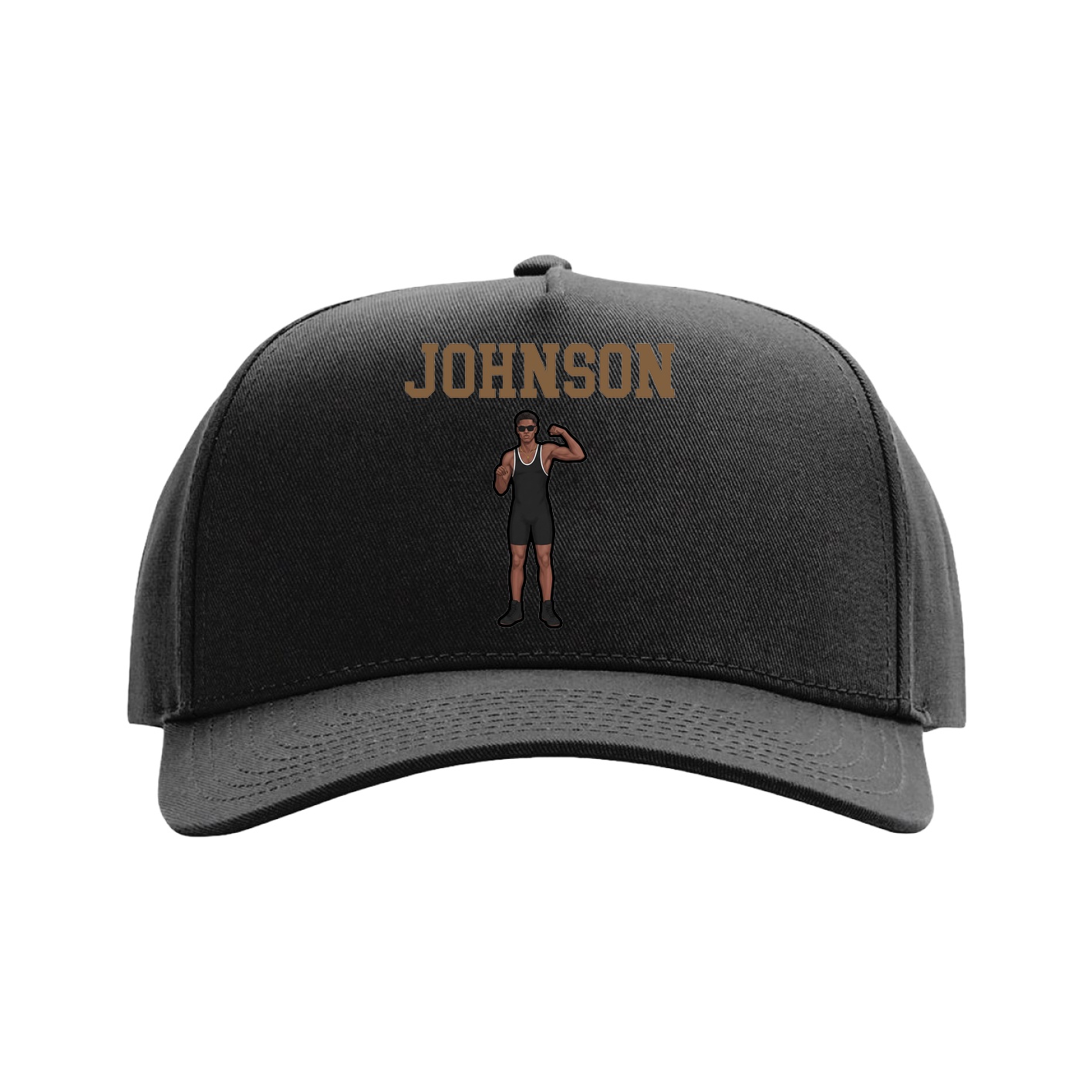 Full Fabric Five-Panel Champ Cap — Shirsey in Black