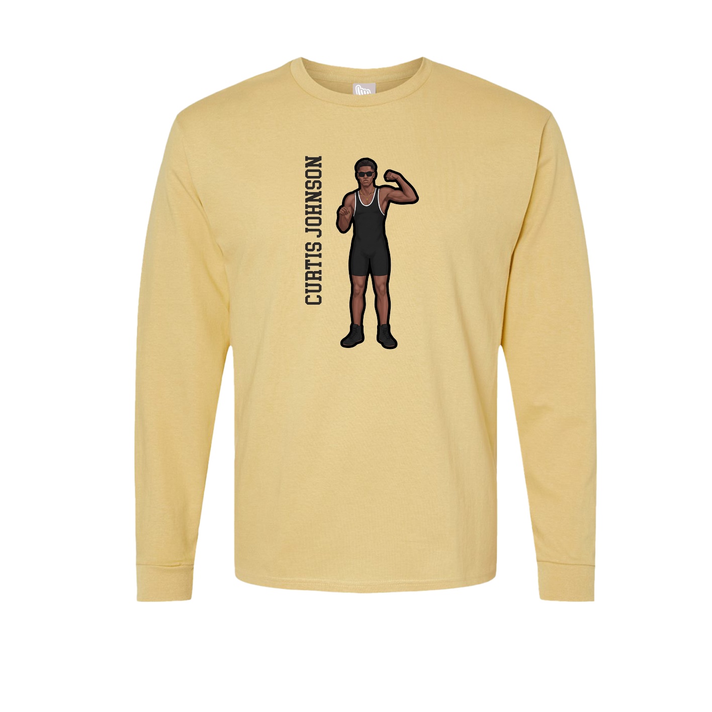 Long Sleeve Tee — Name Vertical in Vegas Gold