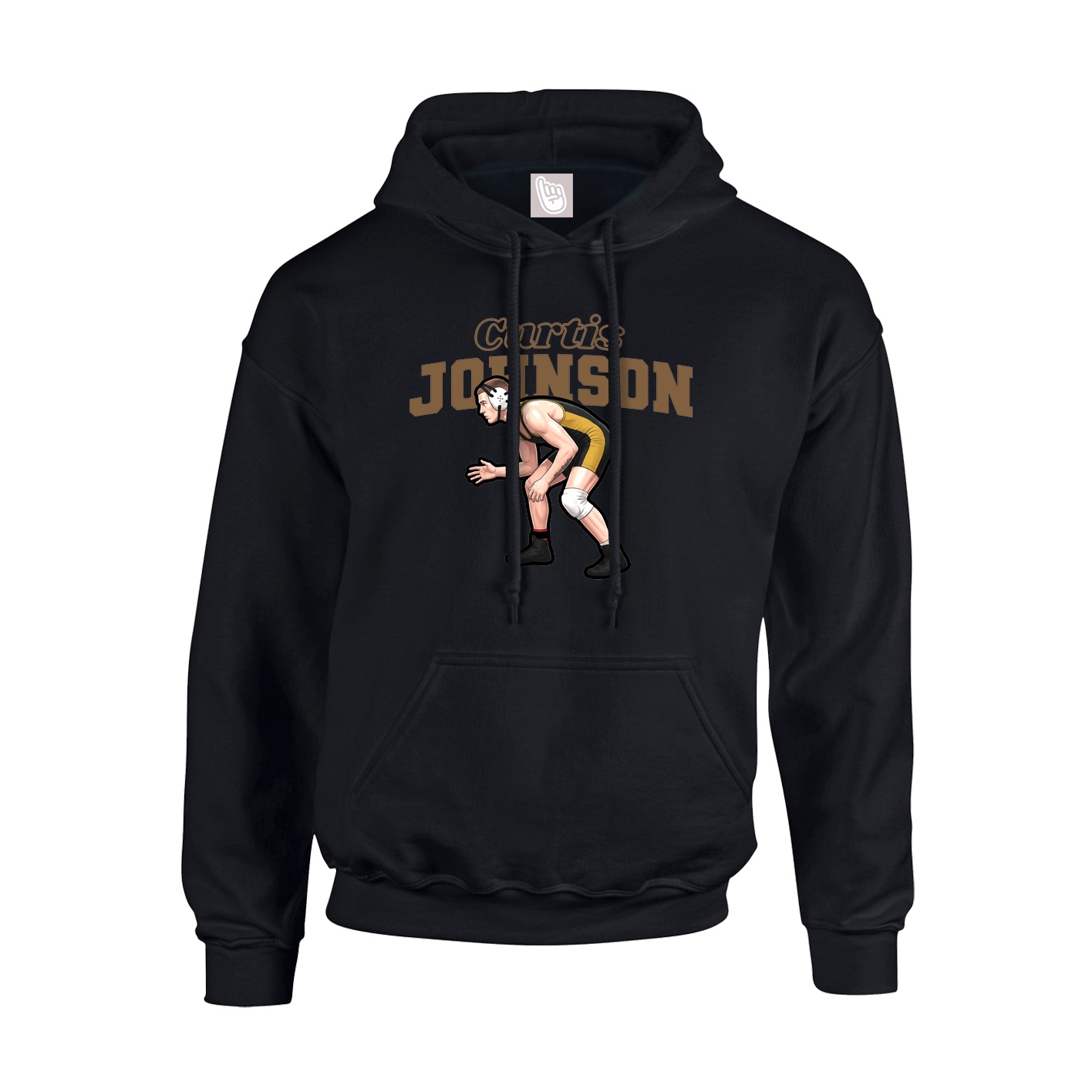 Youth Hoodie — Name Arch in Black