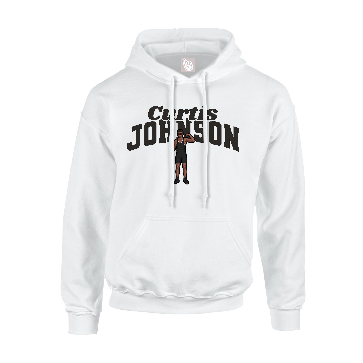 Hoodie — Signature Arch in White