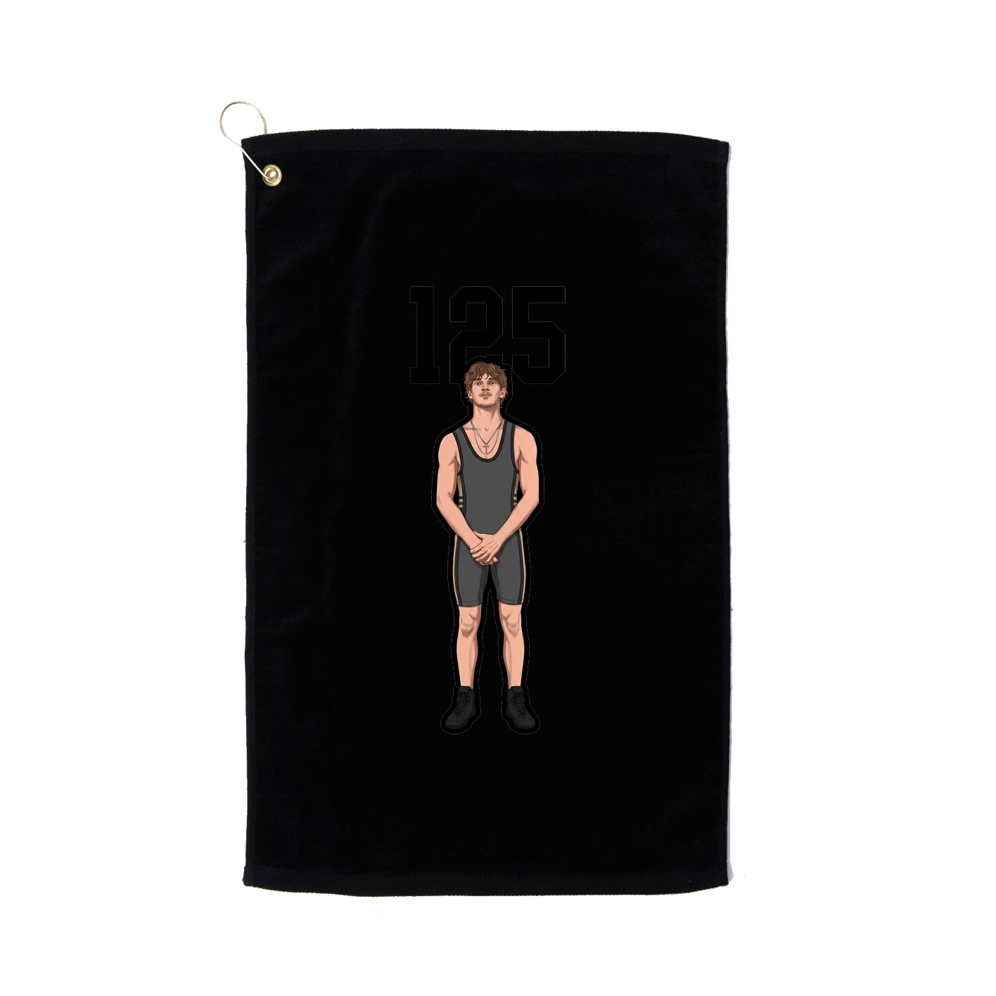 Golf Towel — Number Top in Black