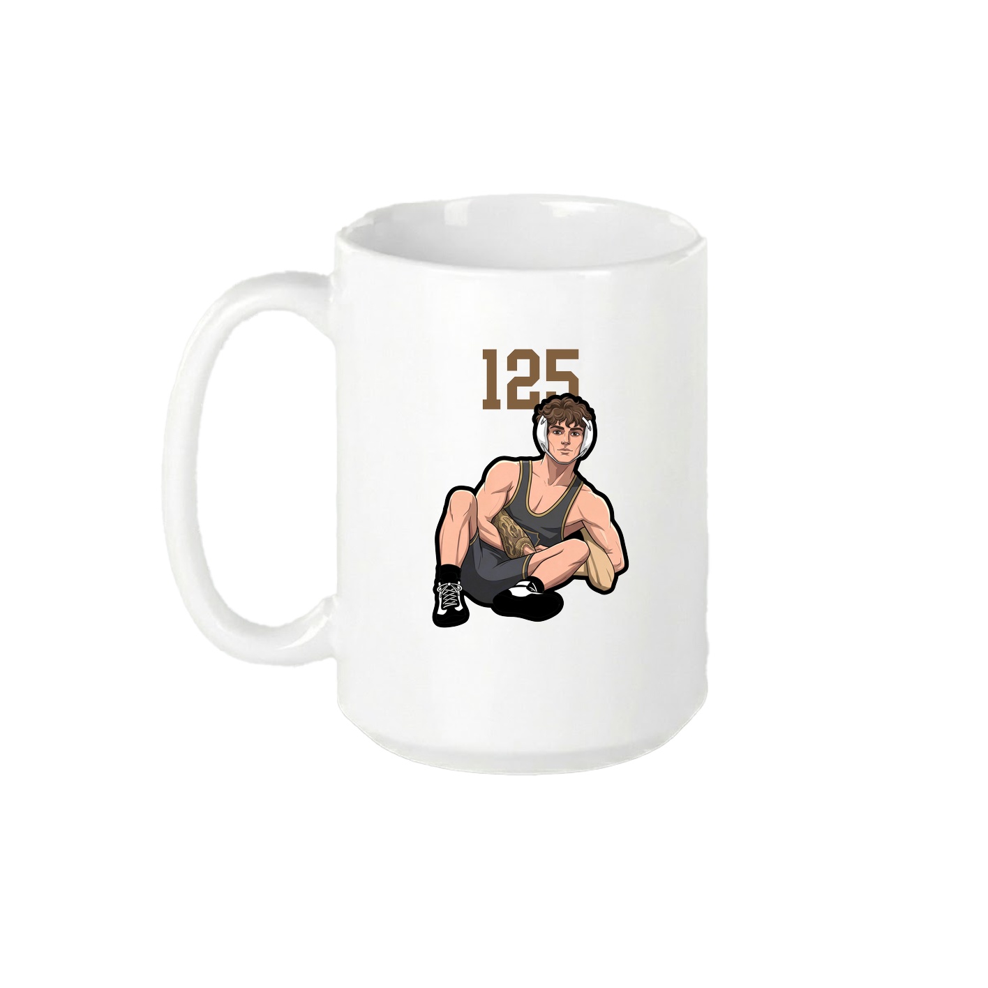 15oz Coffee Mug — Number Top in White