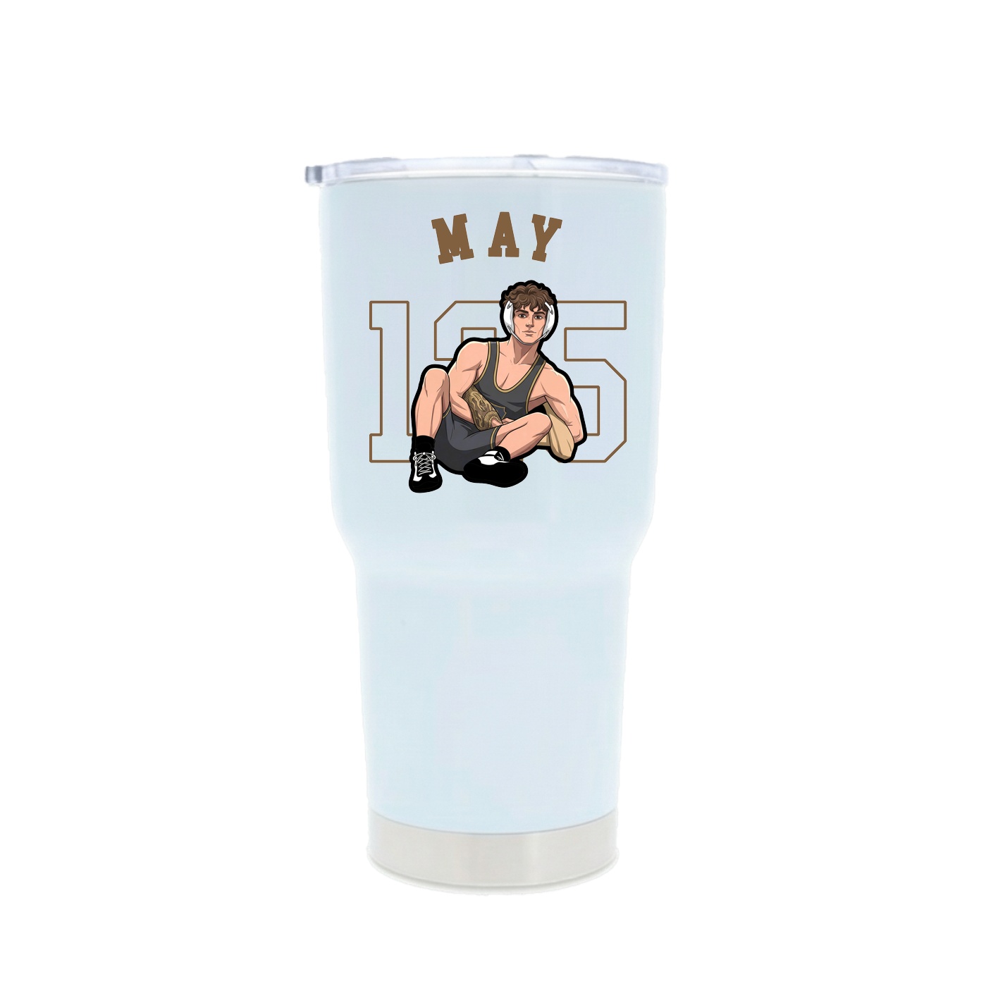 30oz Stainless Steel Tumbler — Shirsey Arch in White