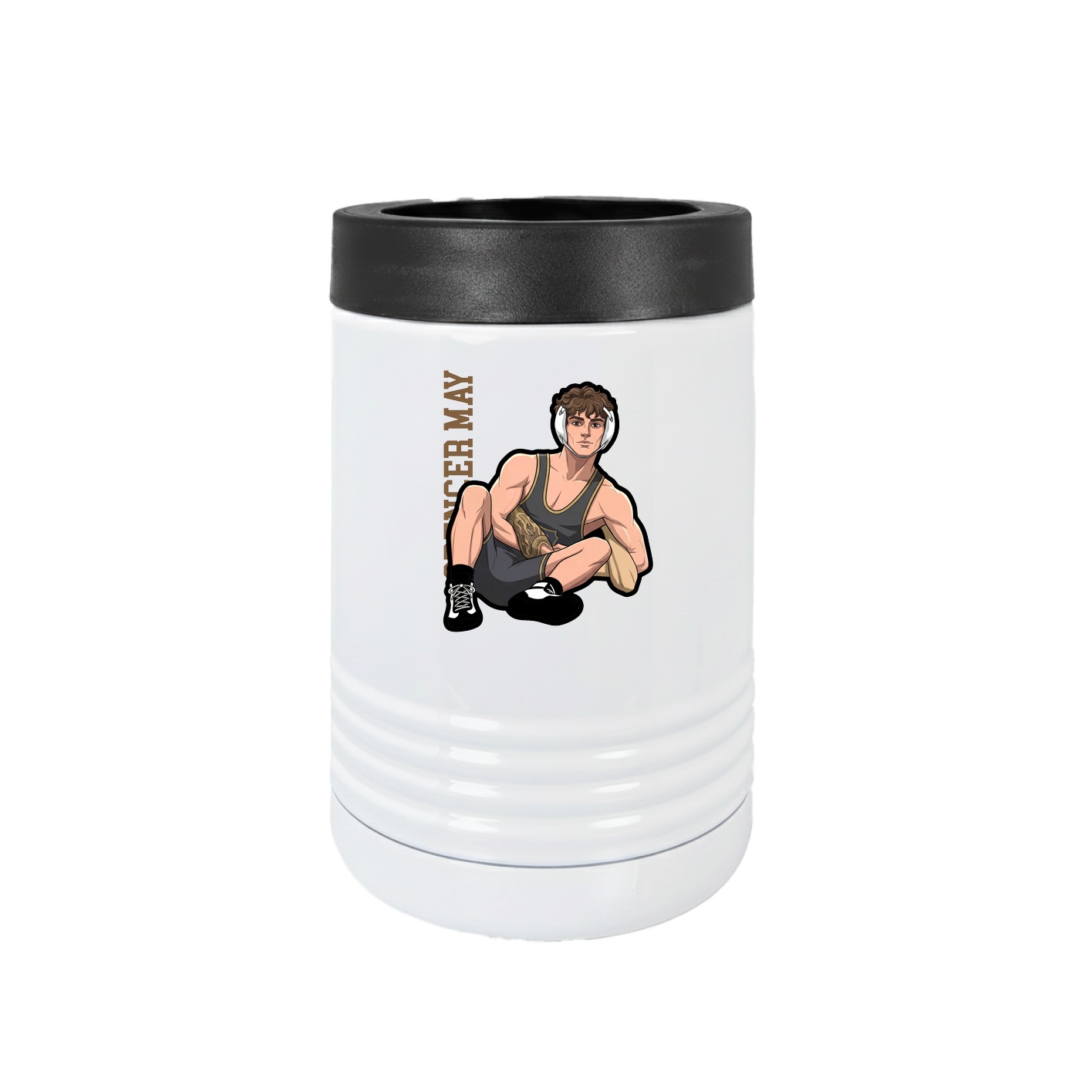 Beverage Holder — Name Vertical in White