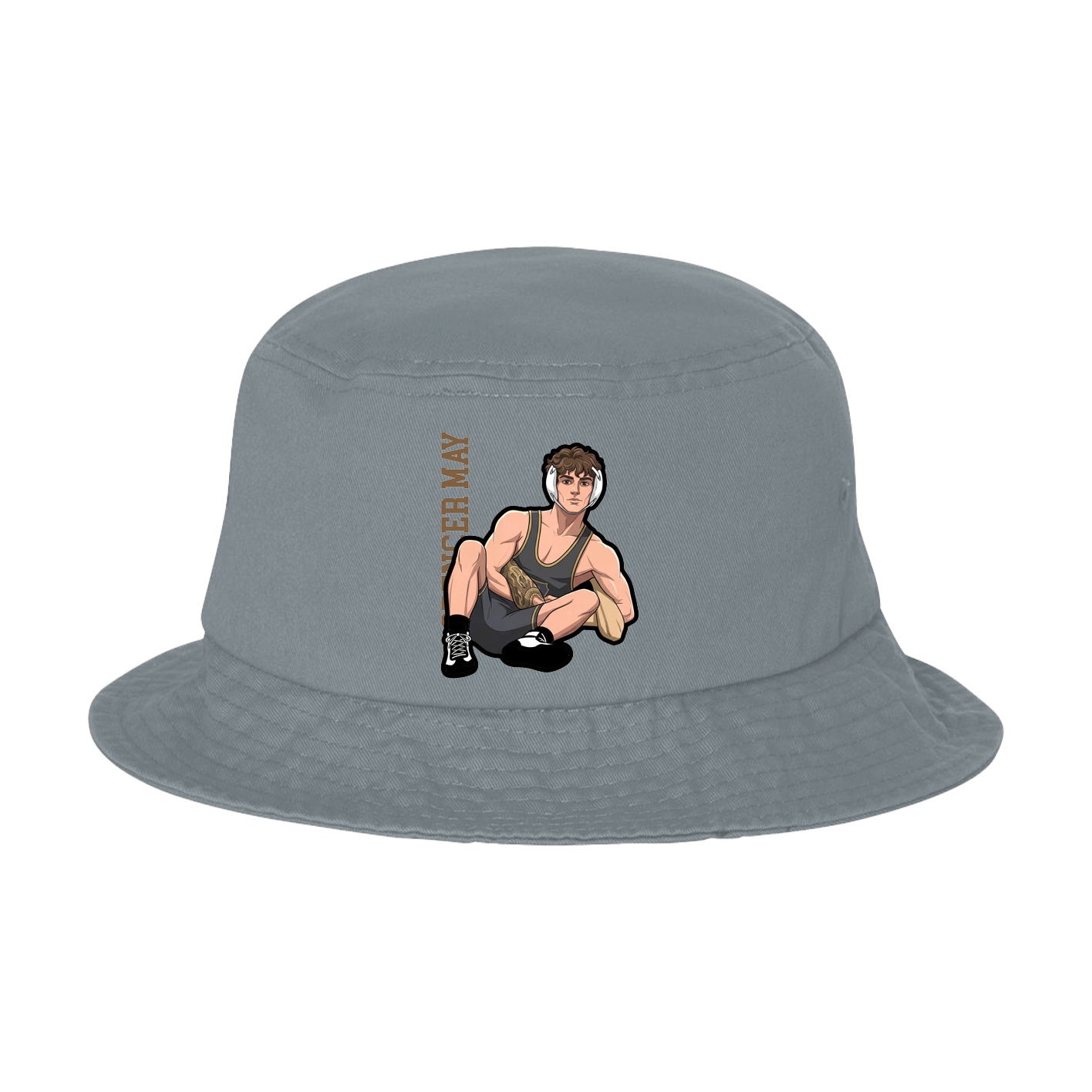 Bucket Cap — Name Vertical in Grey