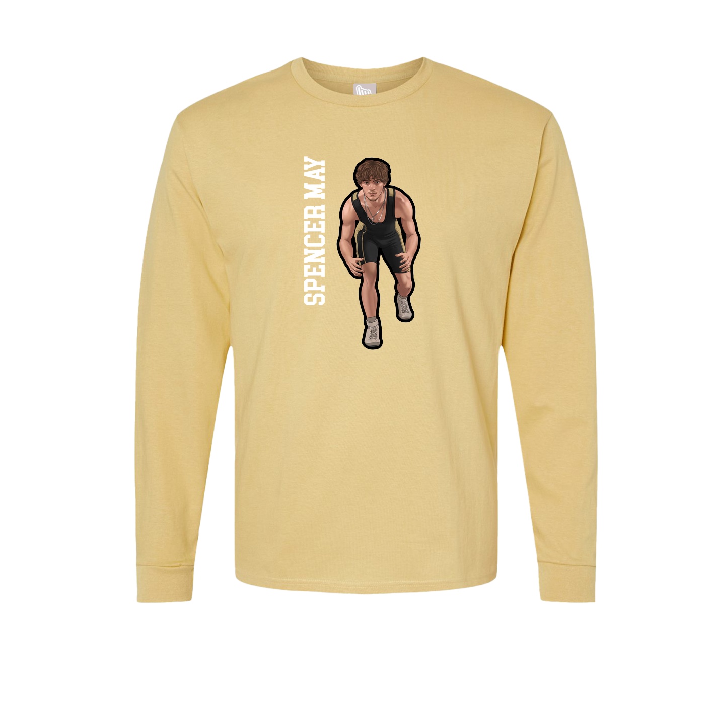 Long Sleeve Tee — Name Vertical in Vegas Gold