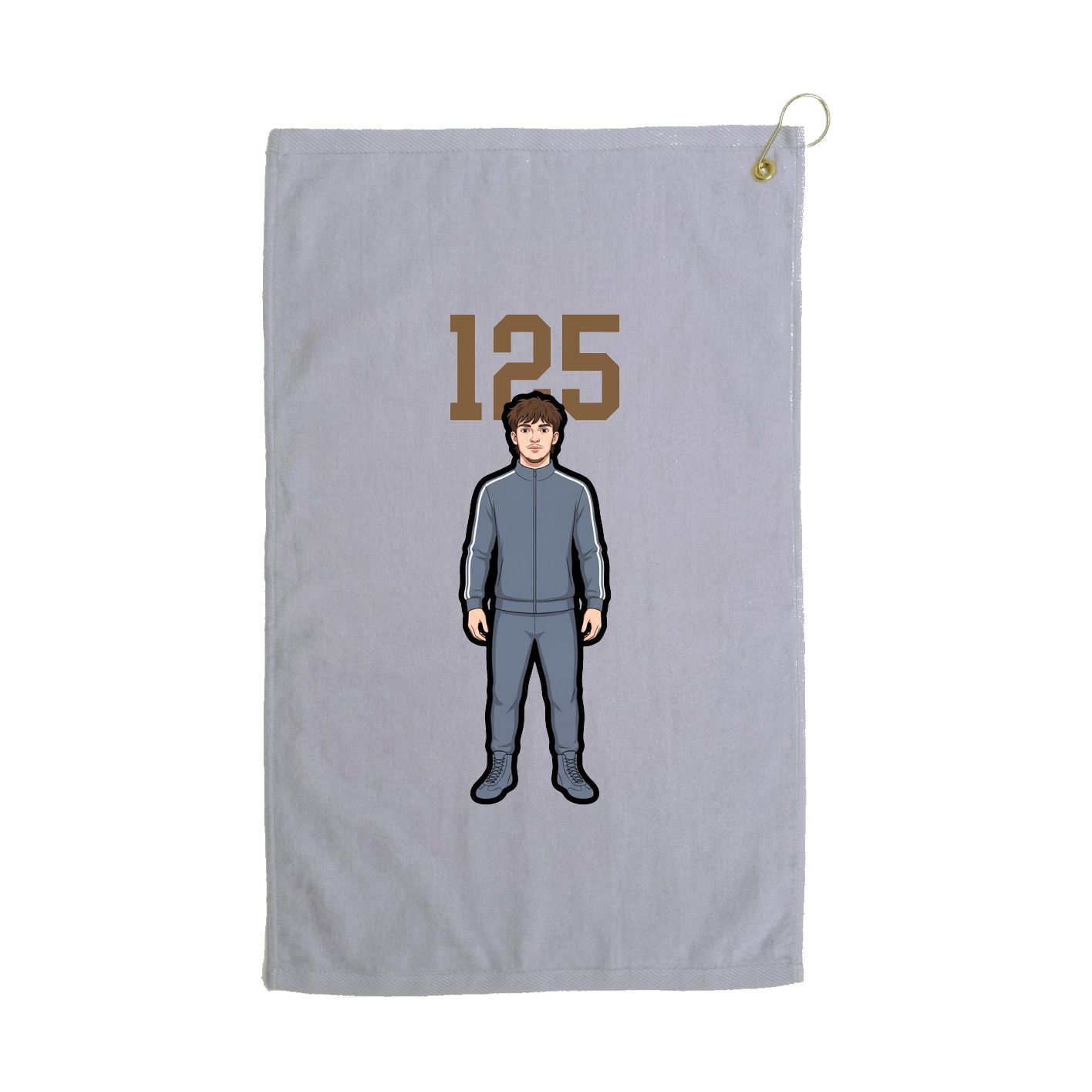 Golf Towel — Number Top in Grey