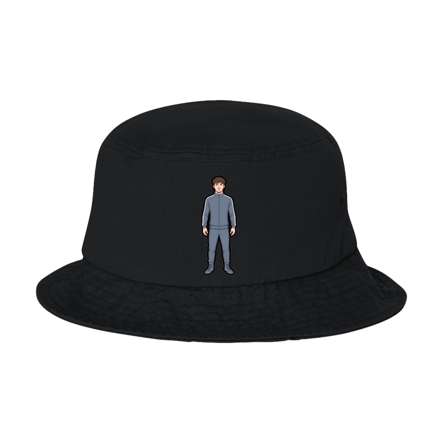 Bucket Cap — Name Vertical in Black