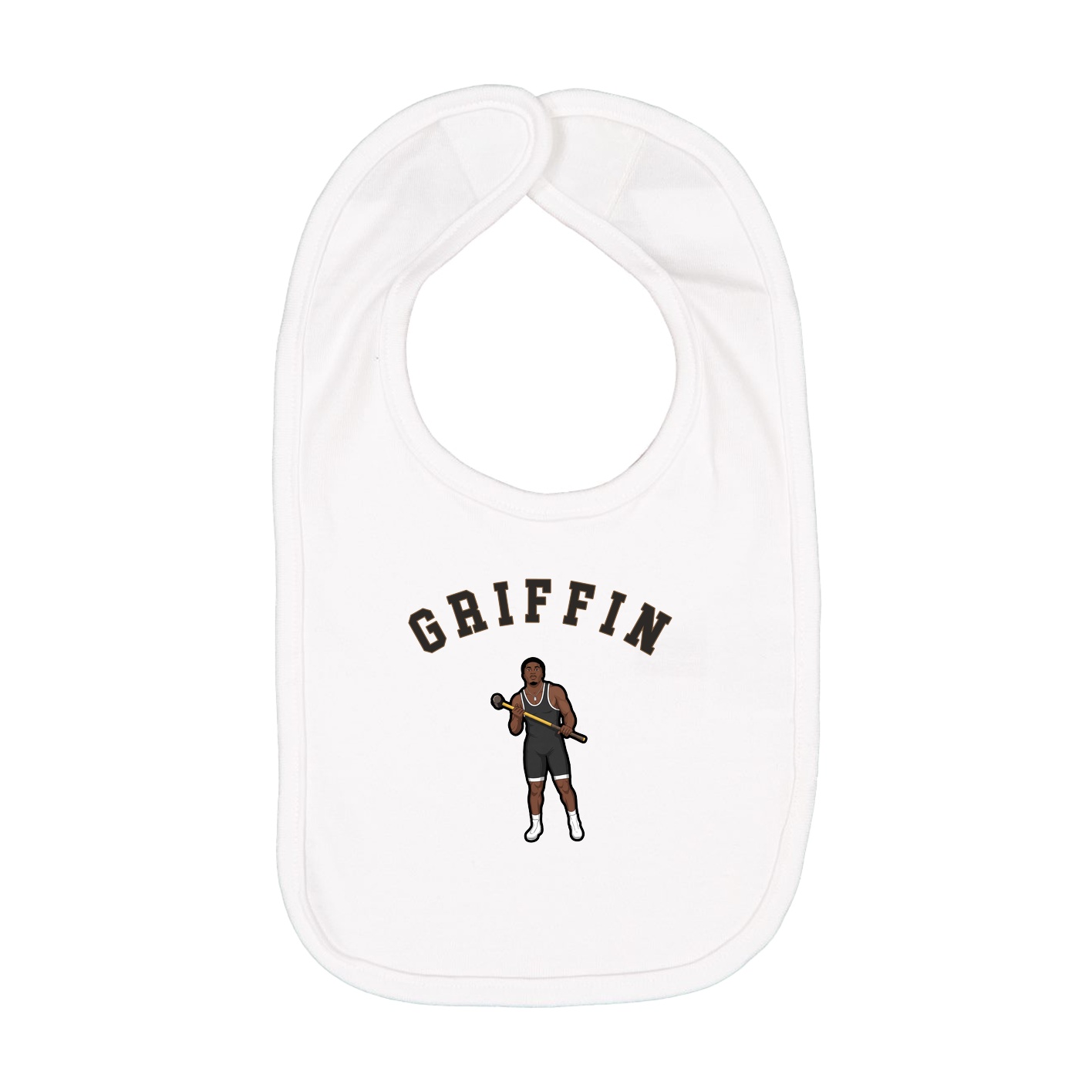 Infant Bib — Shirsey Arch in White