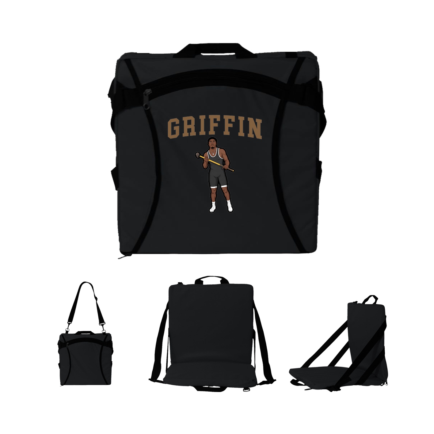 Folding Stadium Seat — Shirsey in Black