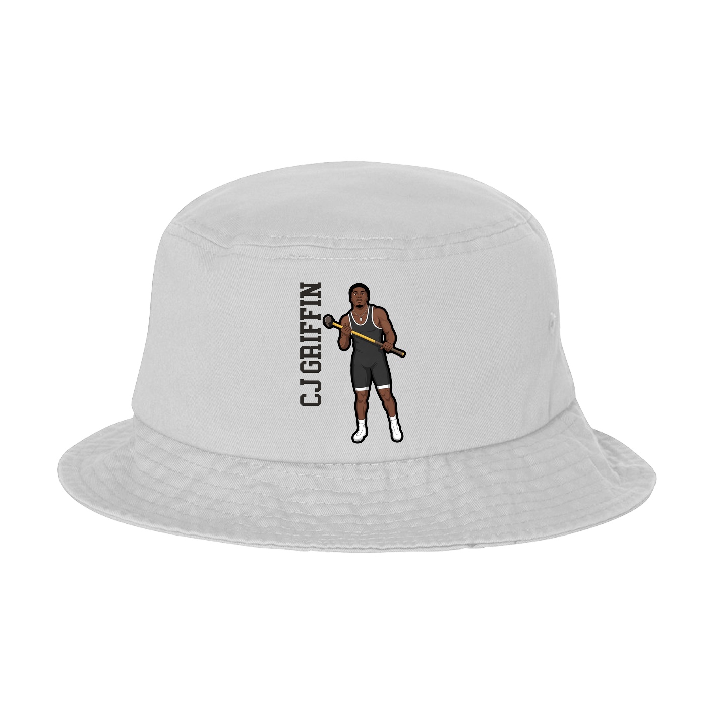Bucket Cap — Name Vertical in White