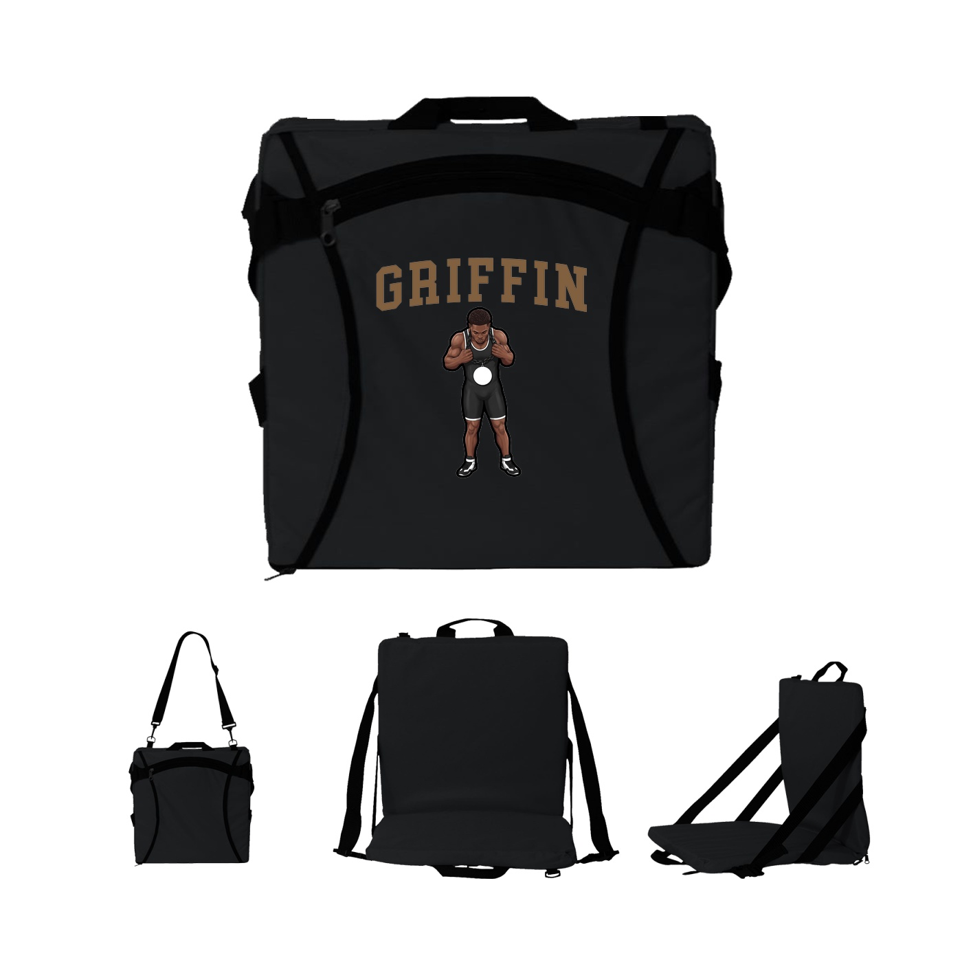 Folding Stadium Seat — Shirsey in Black
