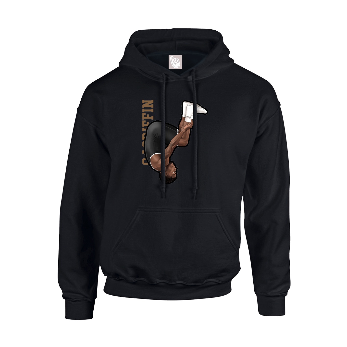 Hoodie — Name Vertical in Black